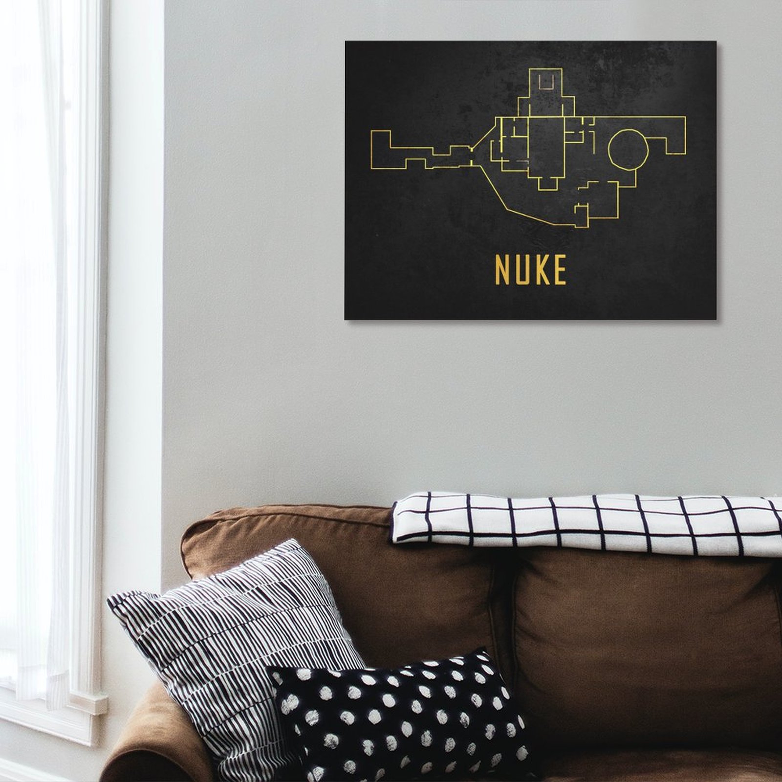 Nuke Map Black And Gold