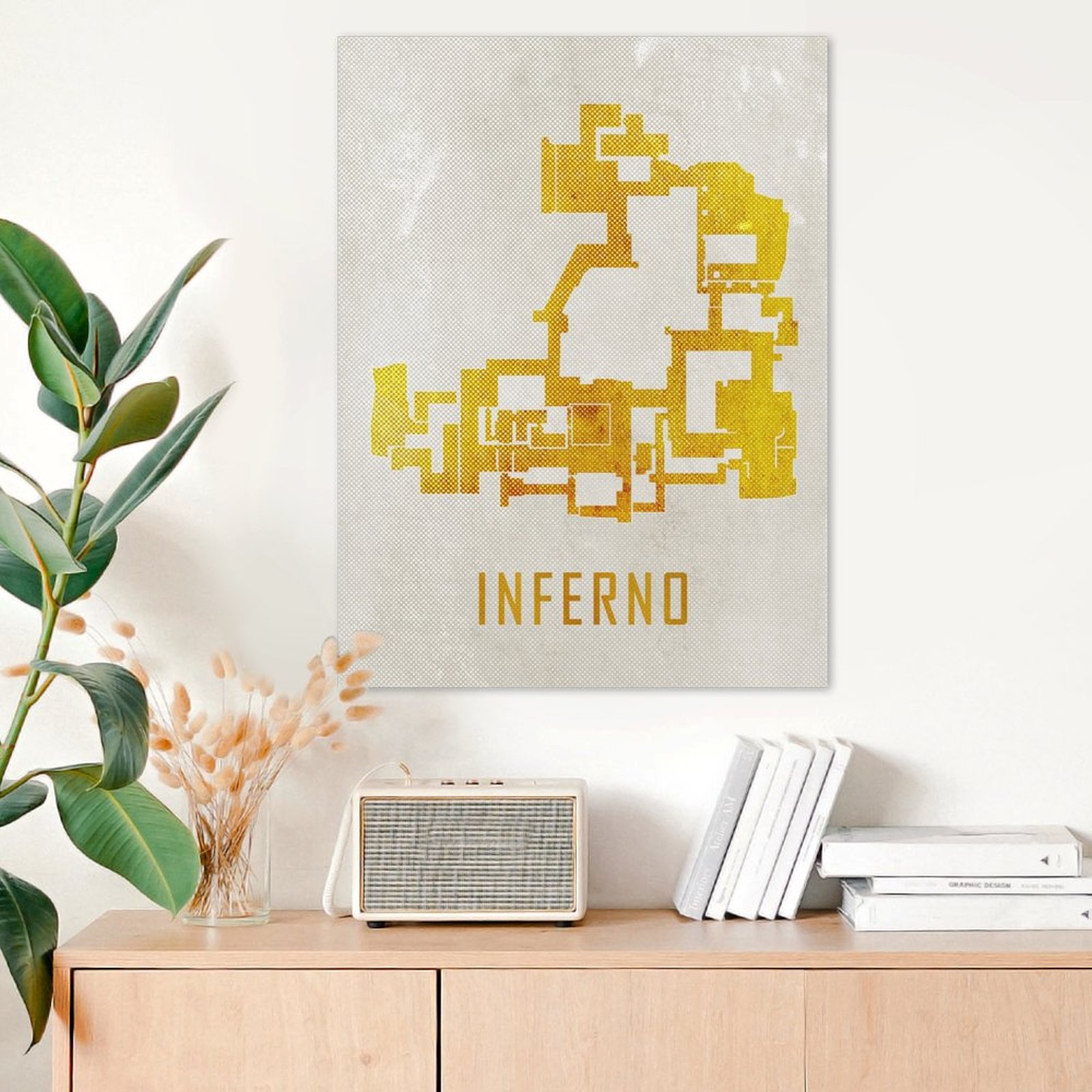 Inferno Map White And Gold