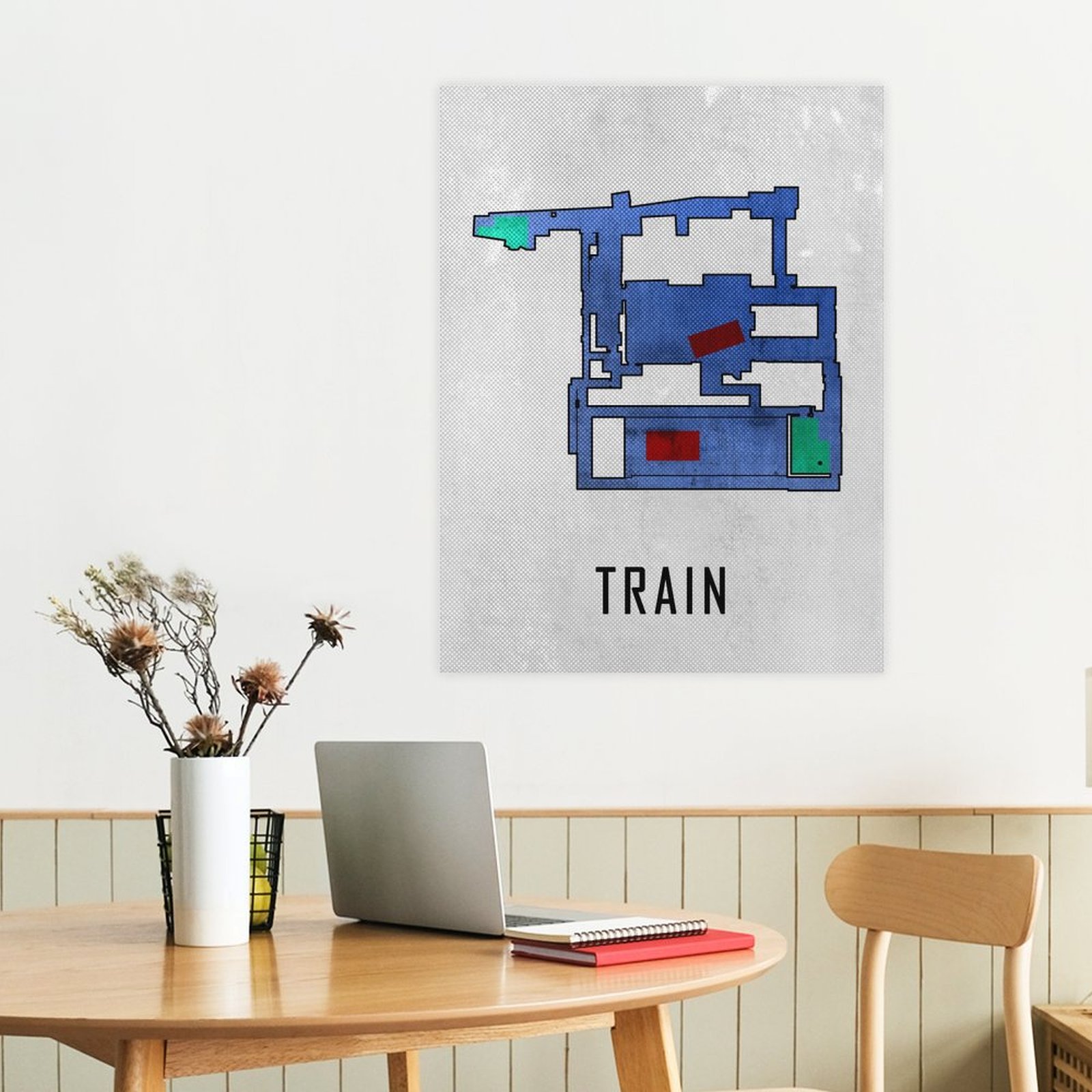 Train White Map