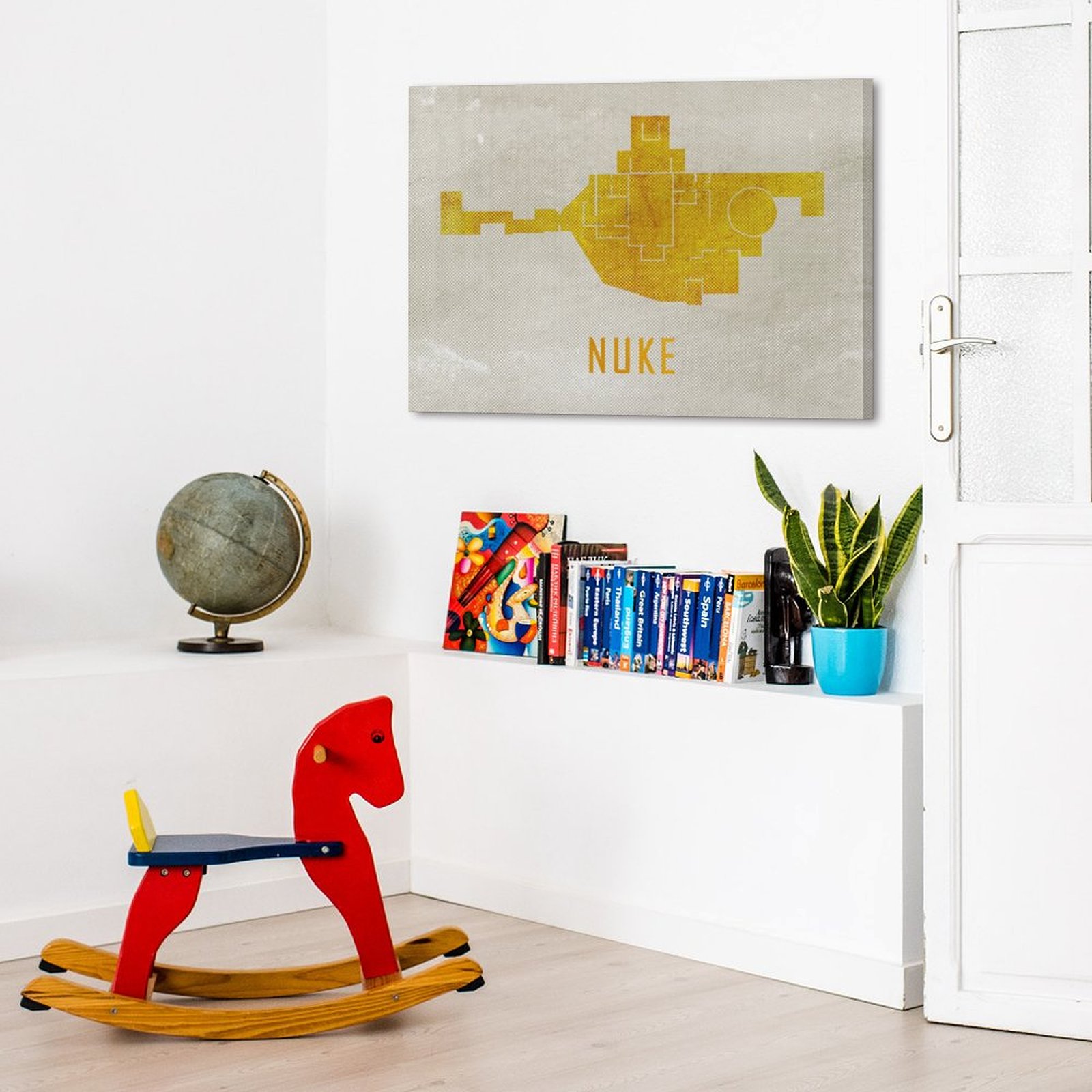 Nuke Map White And Gold