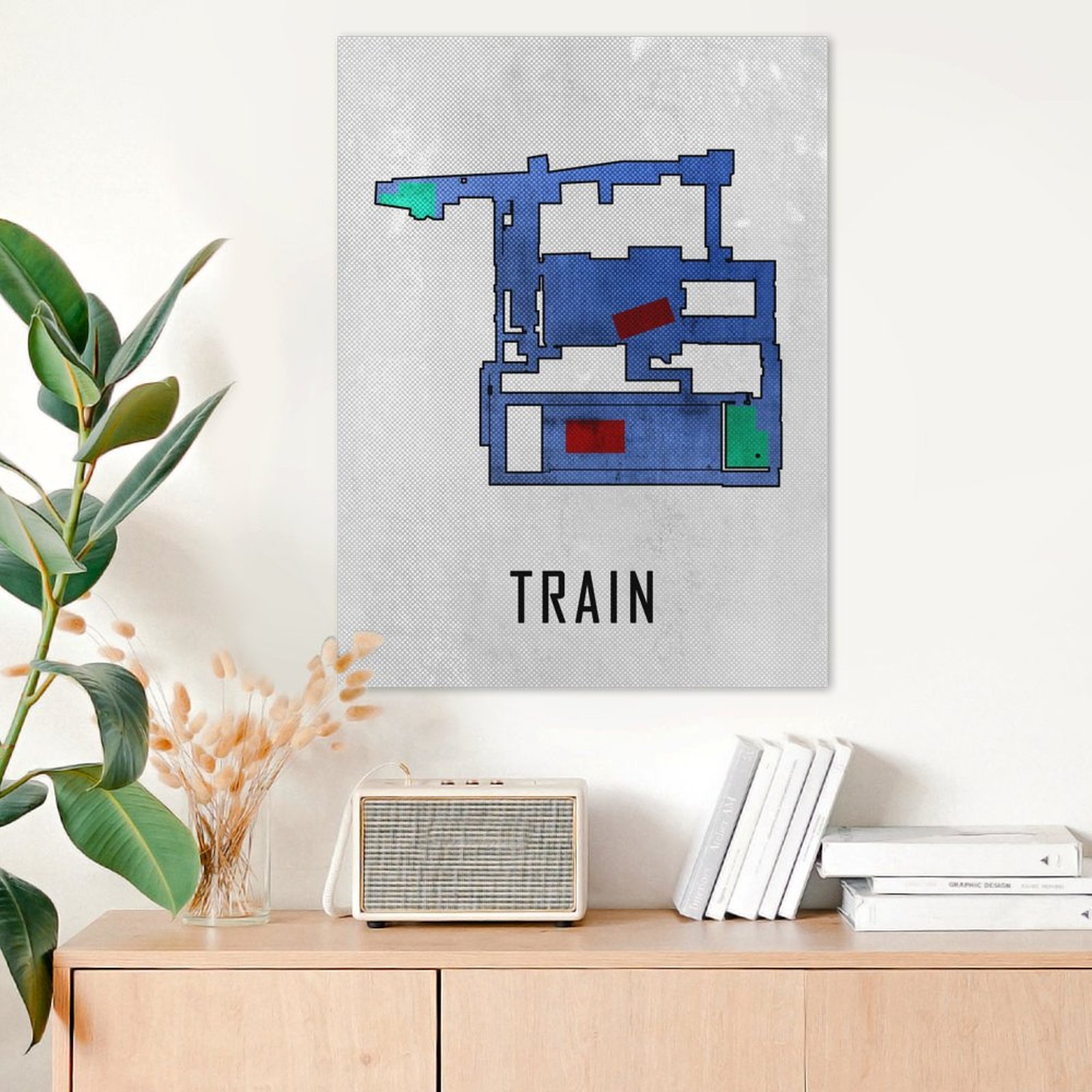 Train White Map