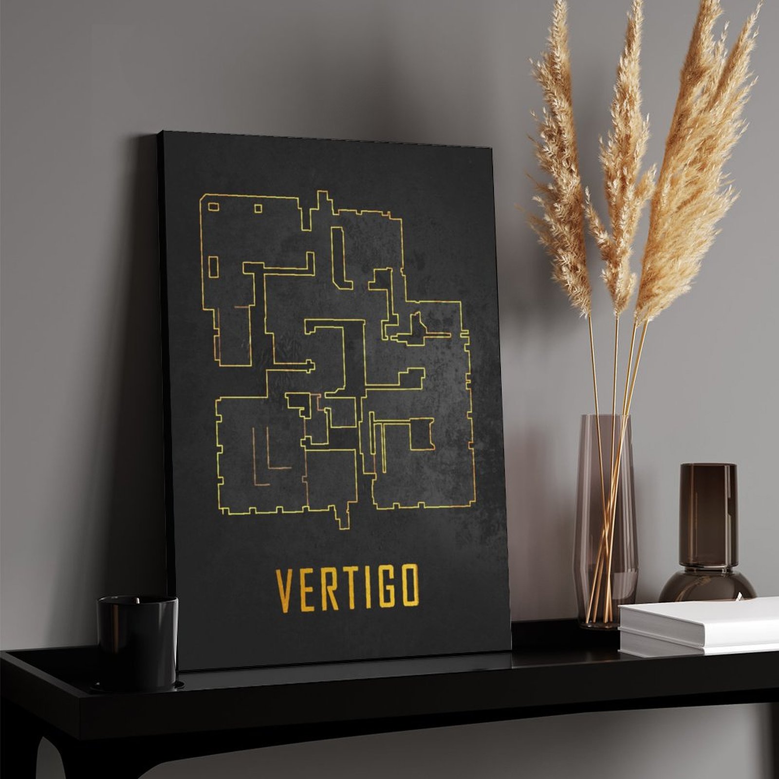 Vertigo Map Black And Gold