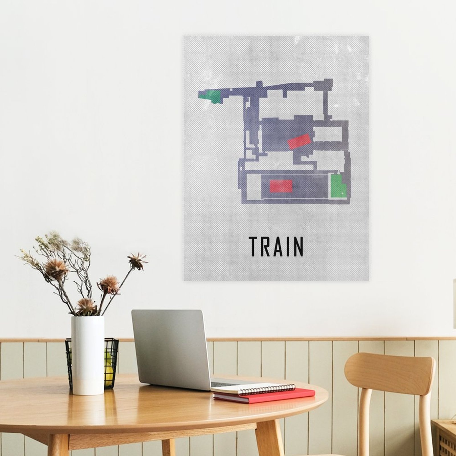 Train Map White