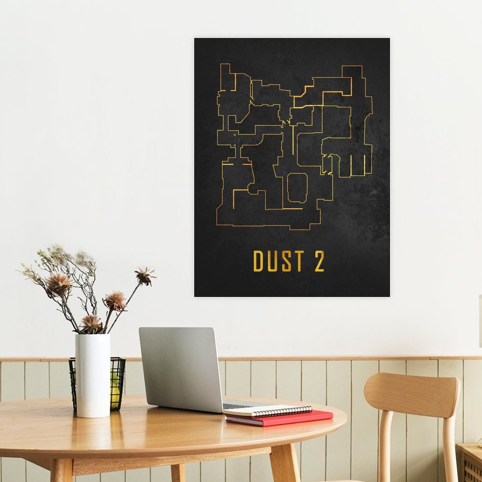 Dust2 Map Black And Gold