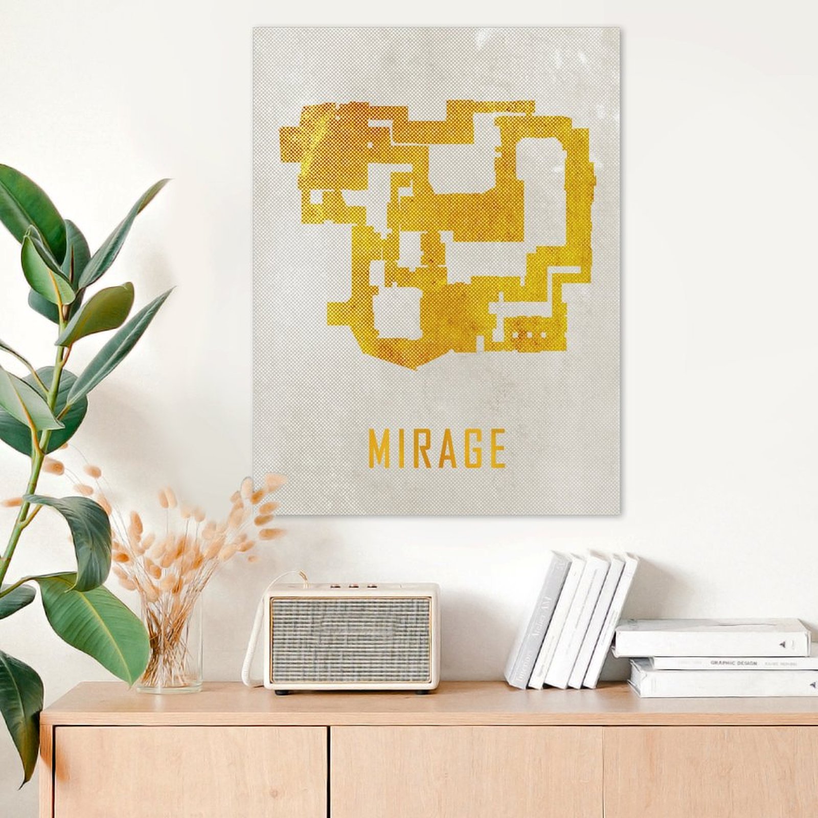Mirage Map White And Gold