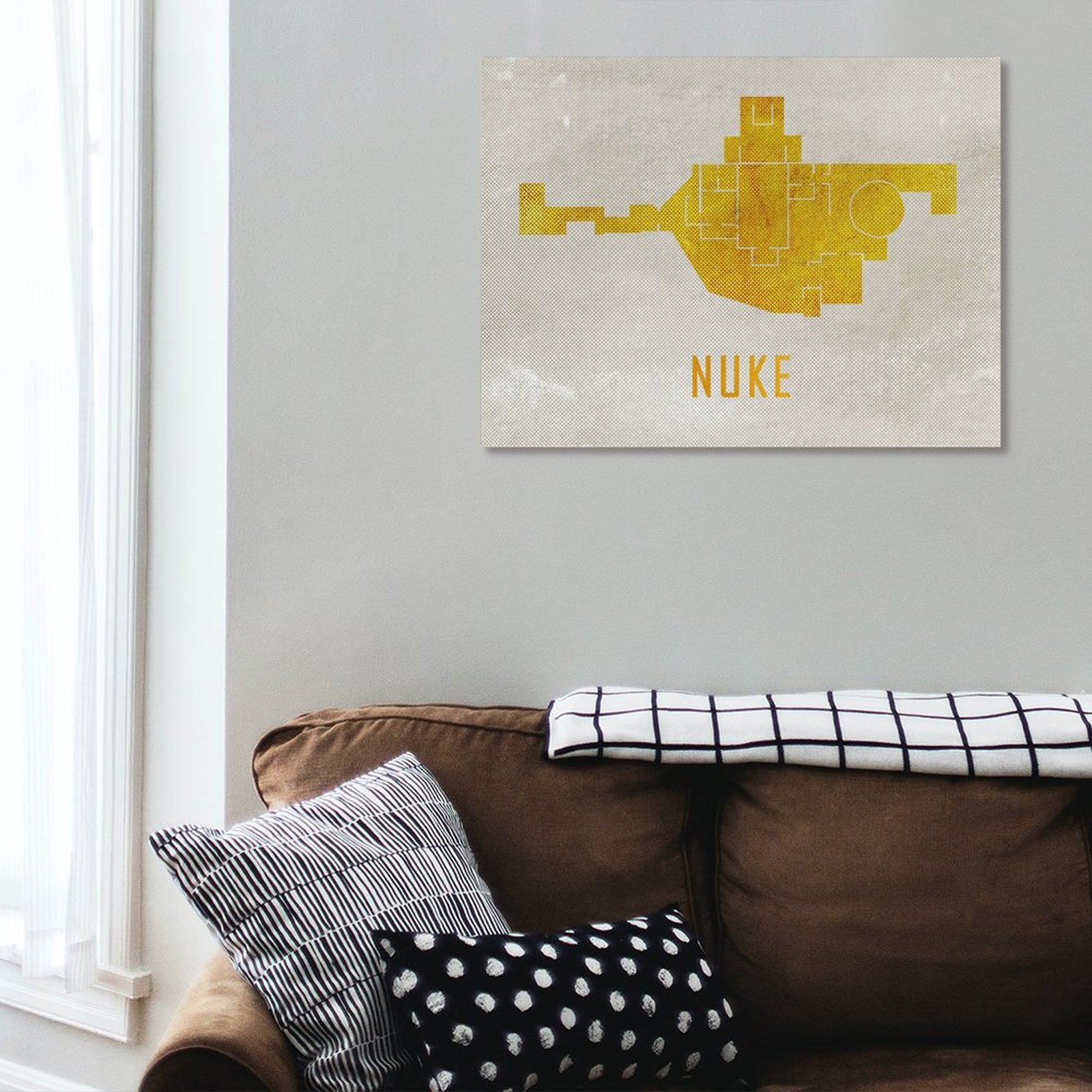 Nuke Map White And Gold