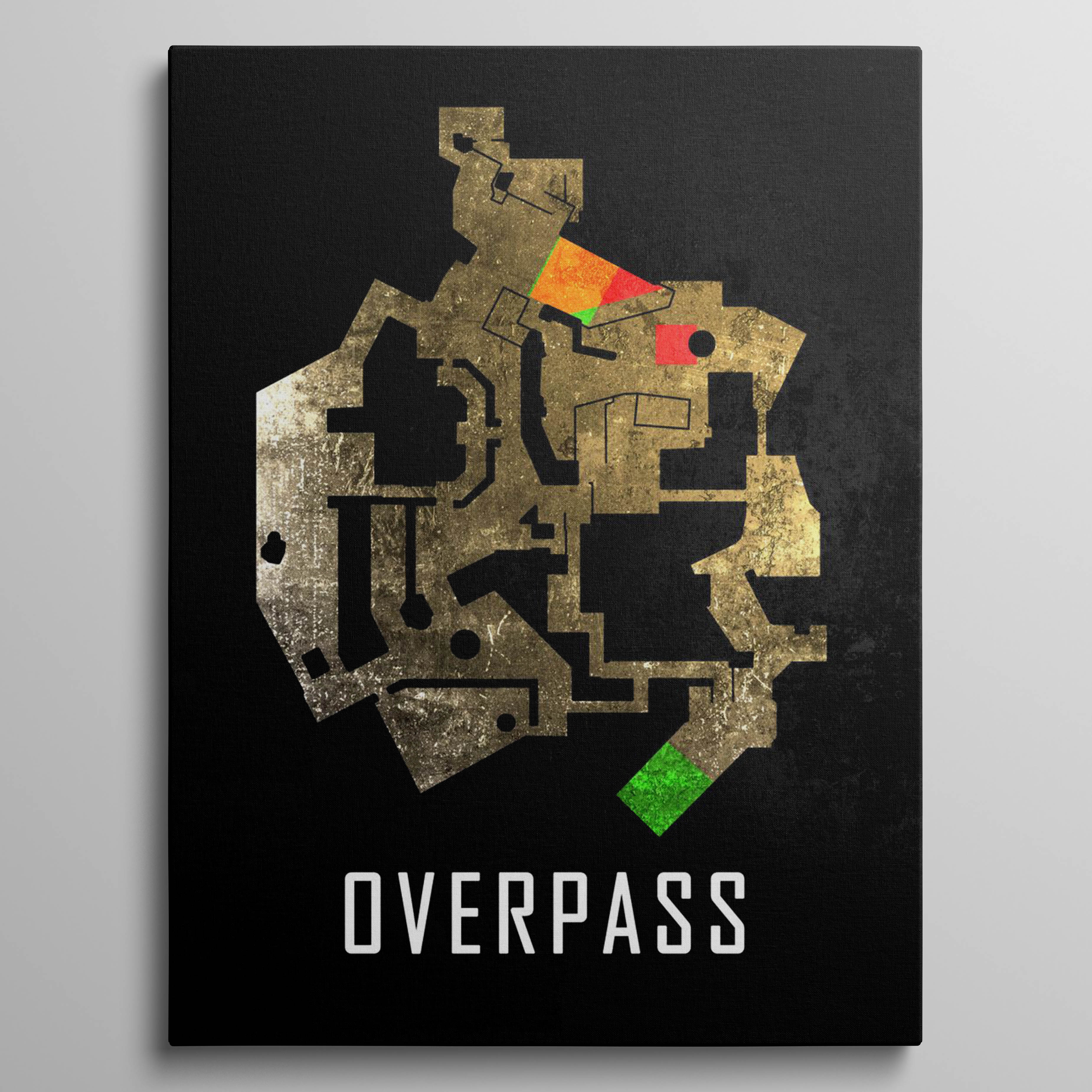 Overpass Black Map