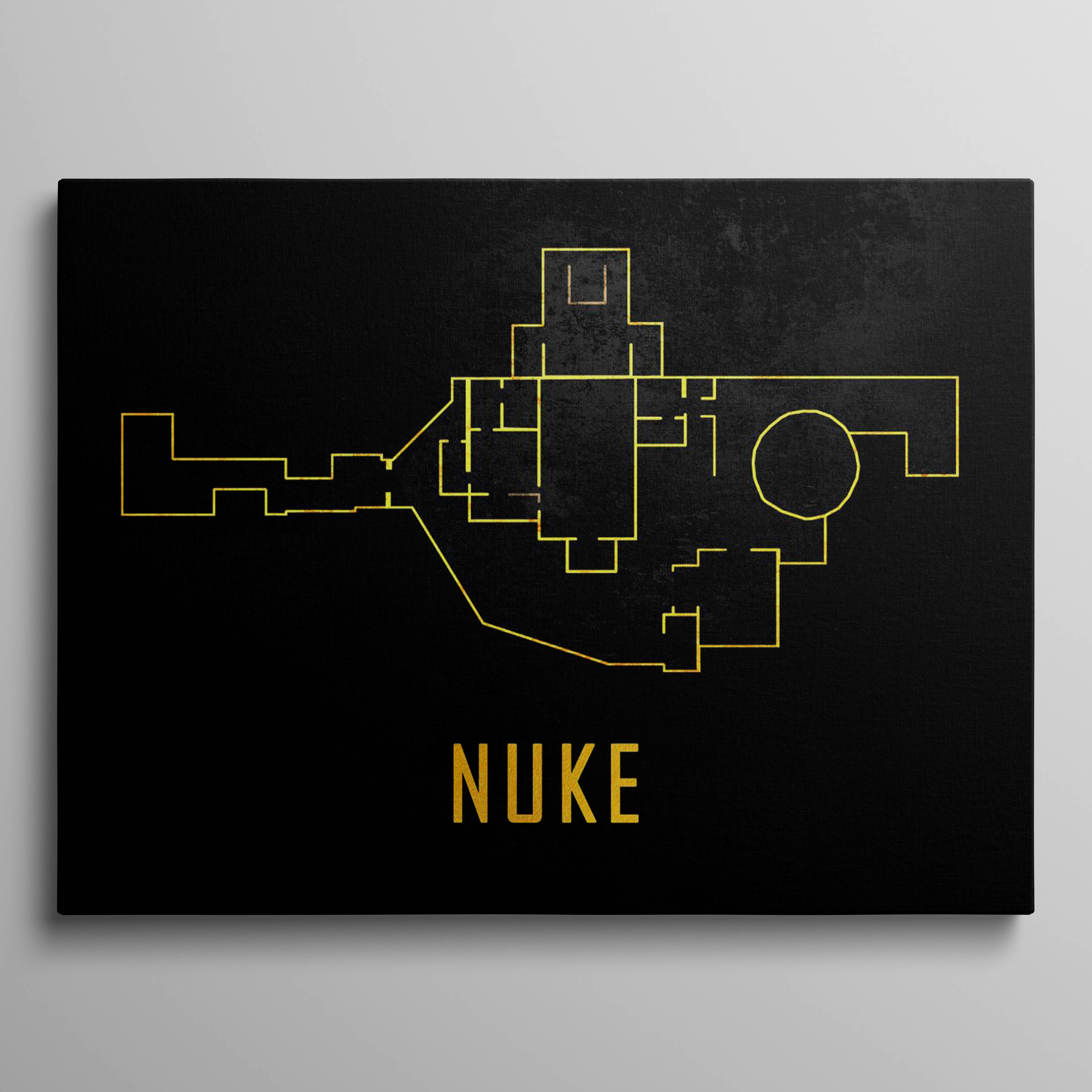Nuke Map Black And Gold