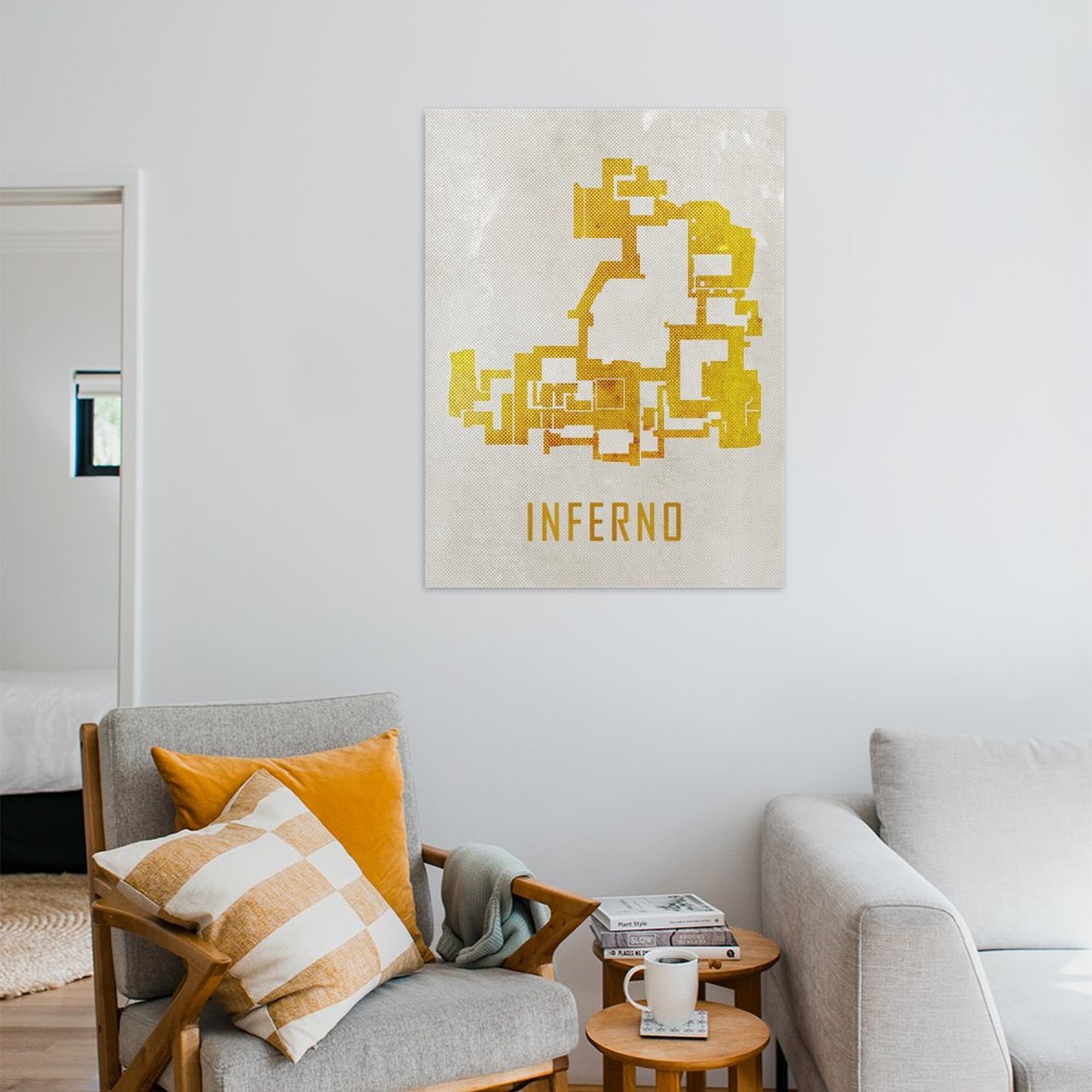 Inferno Map White And Gold