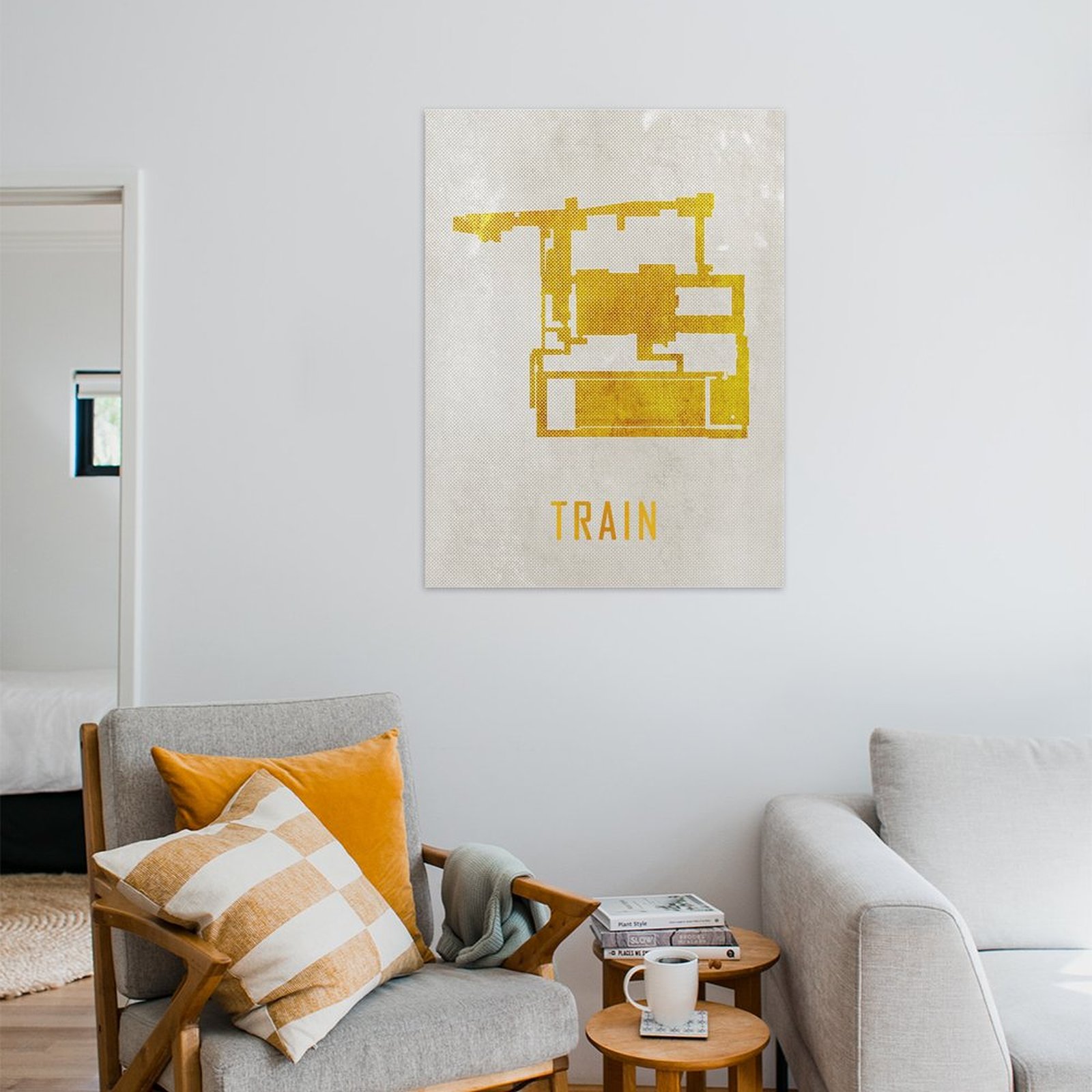 Train Map White And Gold