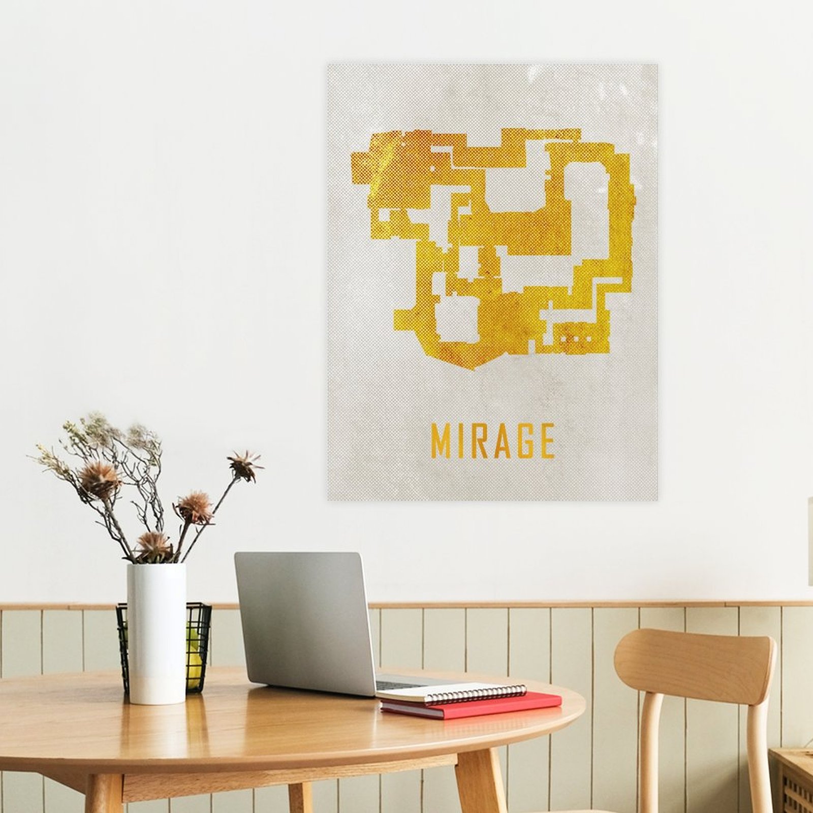 Mirage Map White And Gold