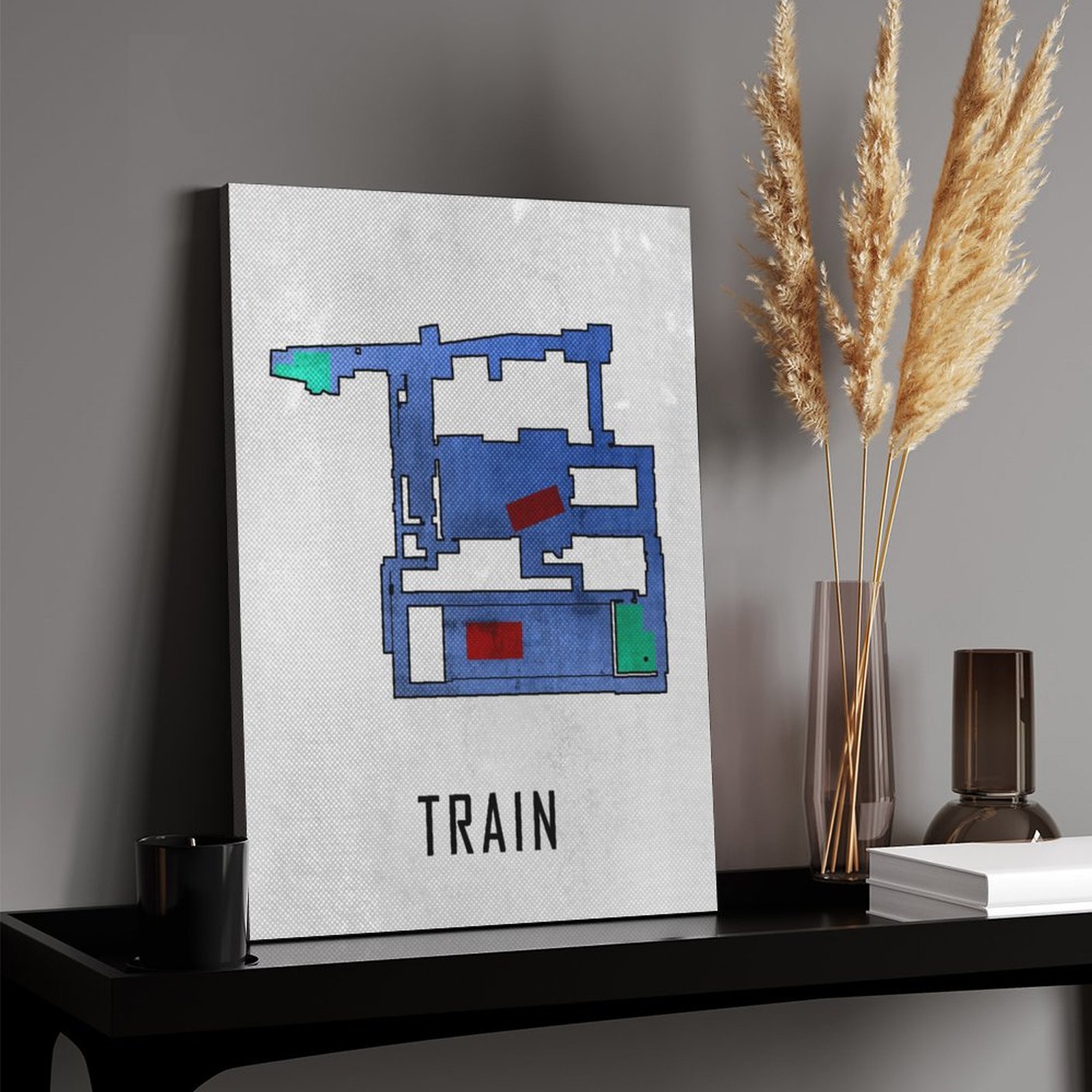 Train White Map