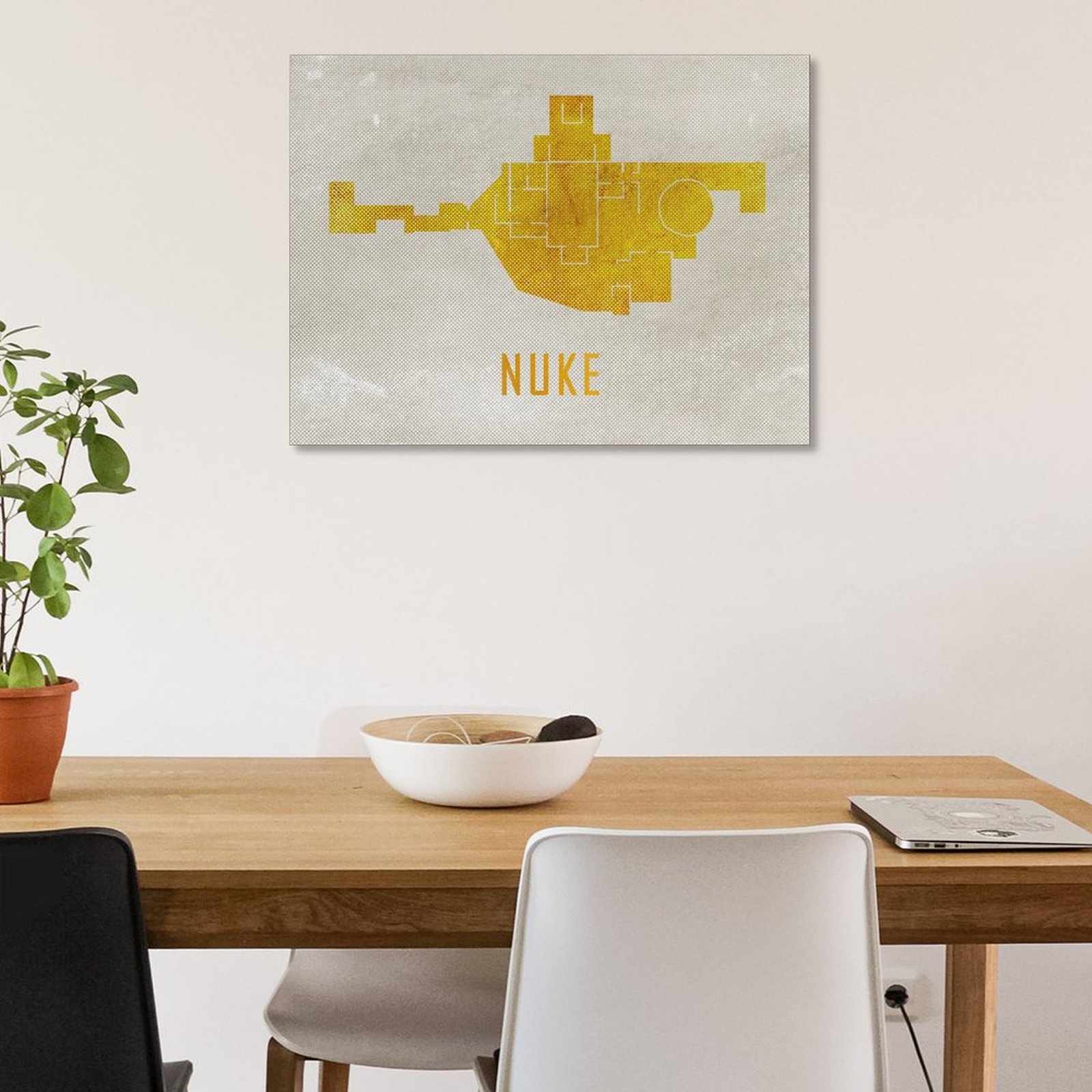 Nuke Map White And Gold