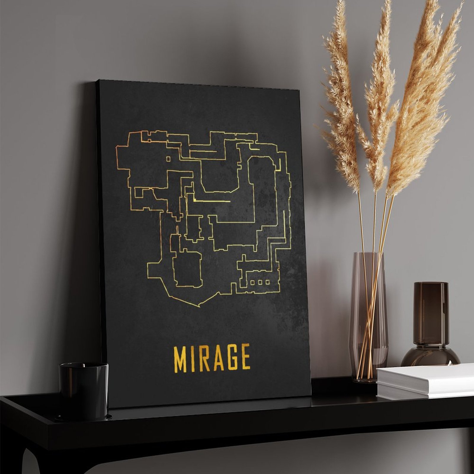 Mirage Map Black And Gold