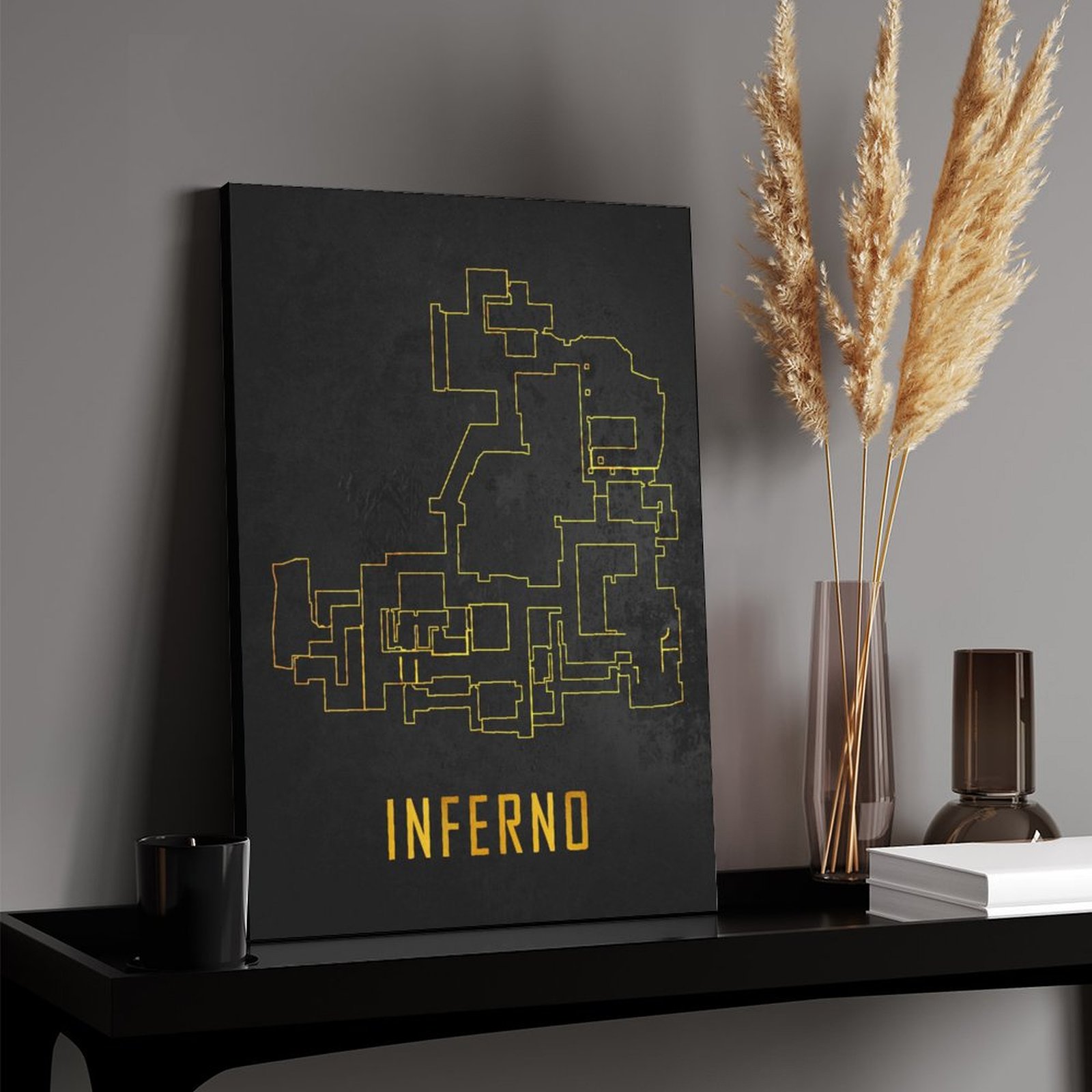 Inferno Map Black And Gold