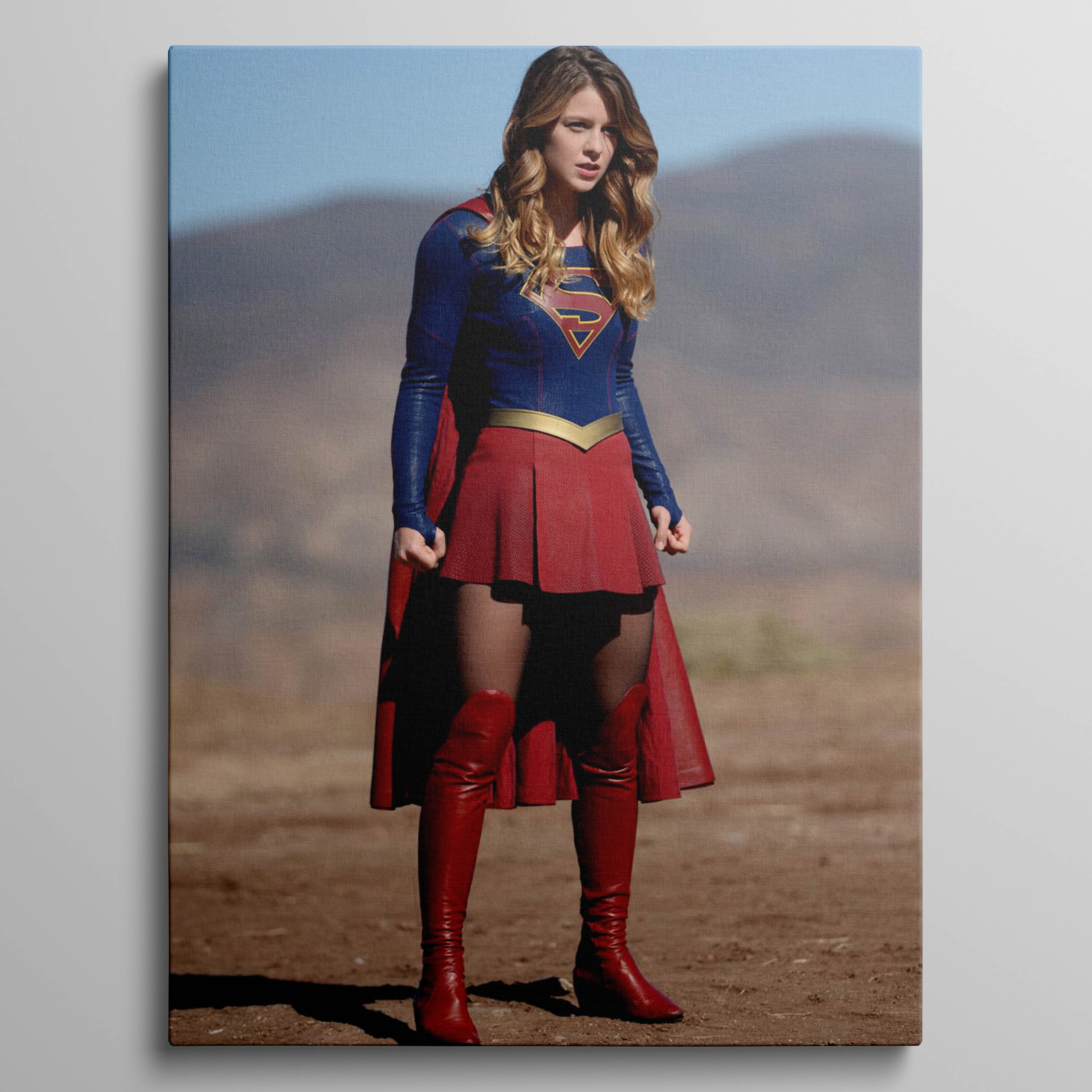 Supergirl on the desert