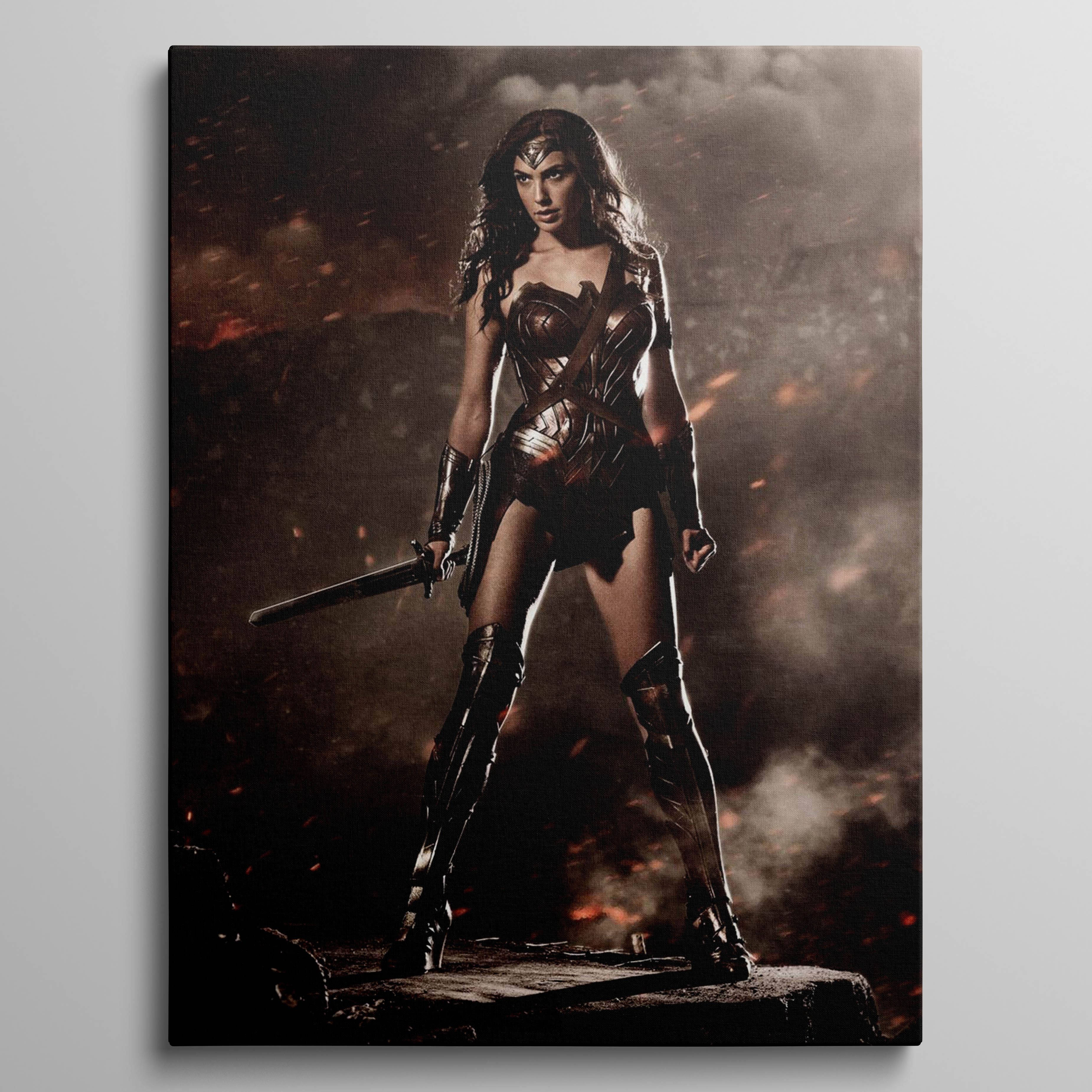 Wonder Woman holding sword