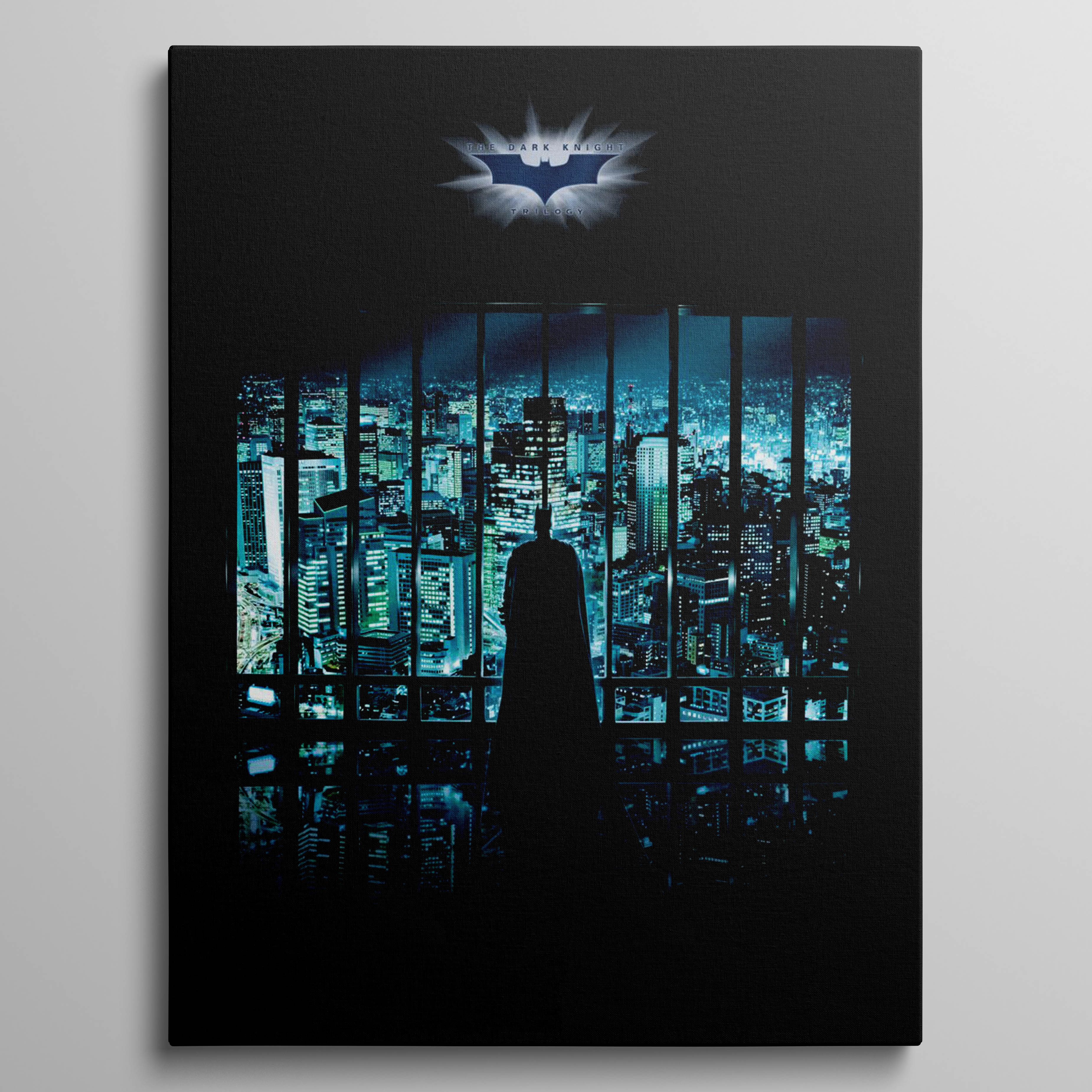 Batman looking at Gotham City