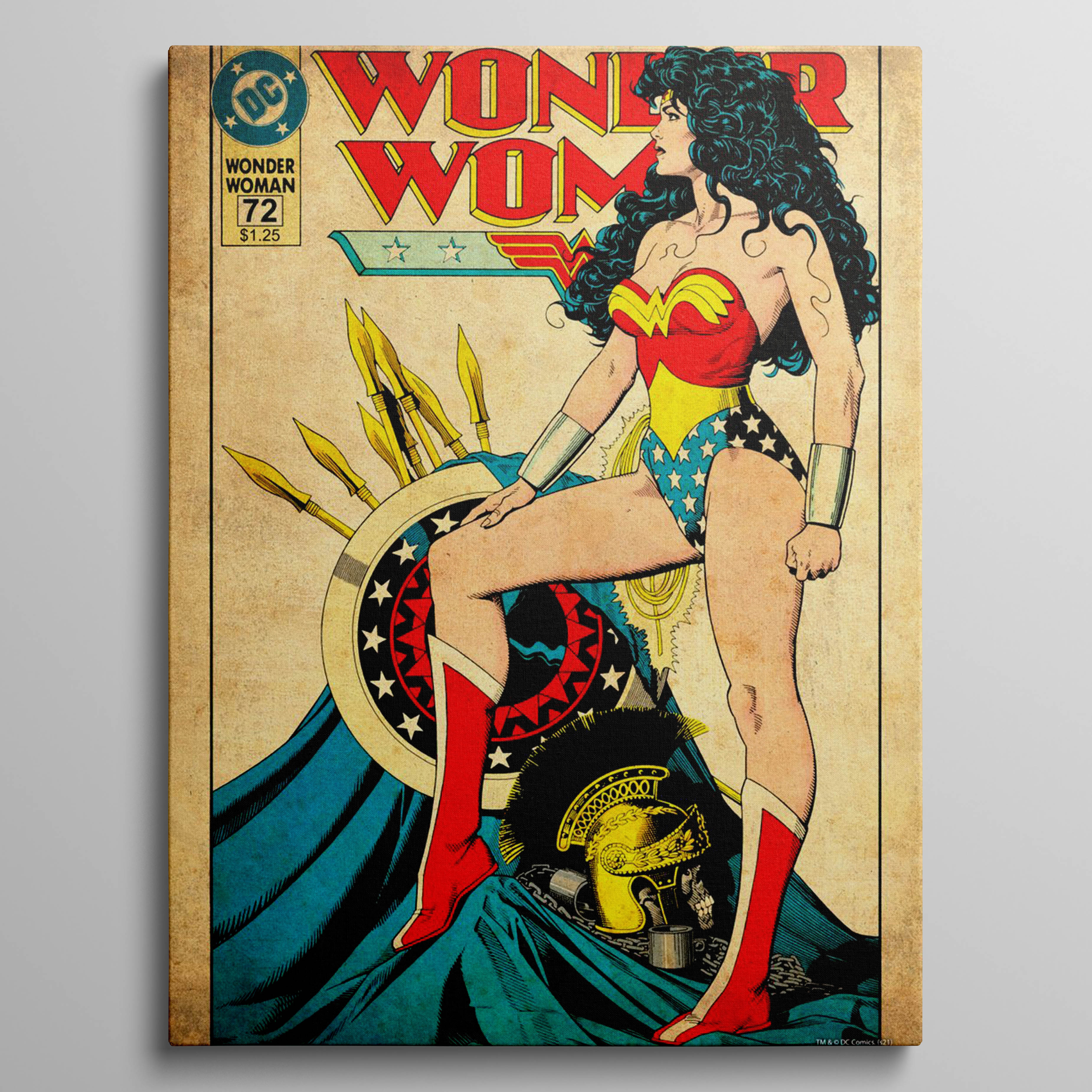 Wonder Woman and centurion helmet