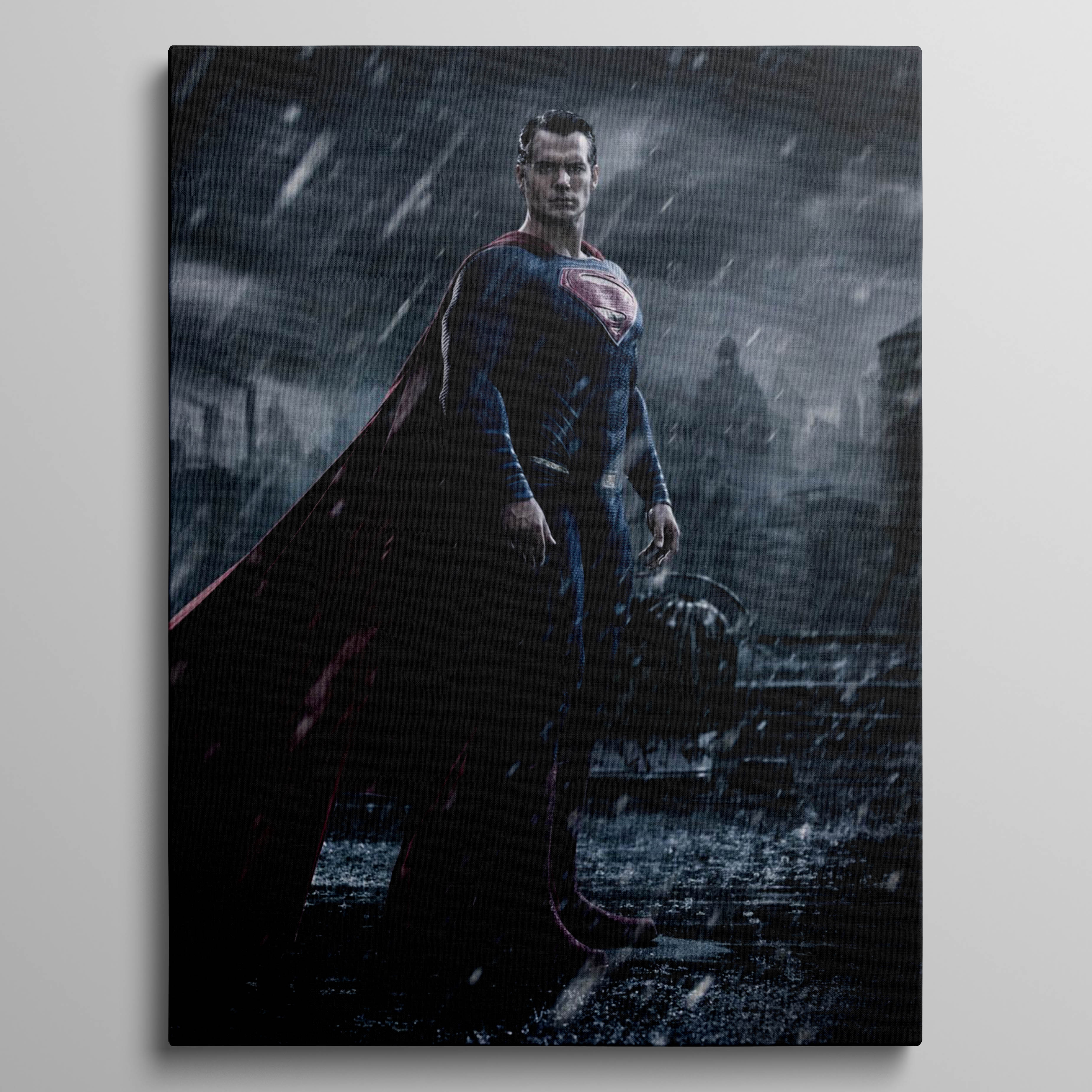 Superman in the rain