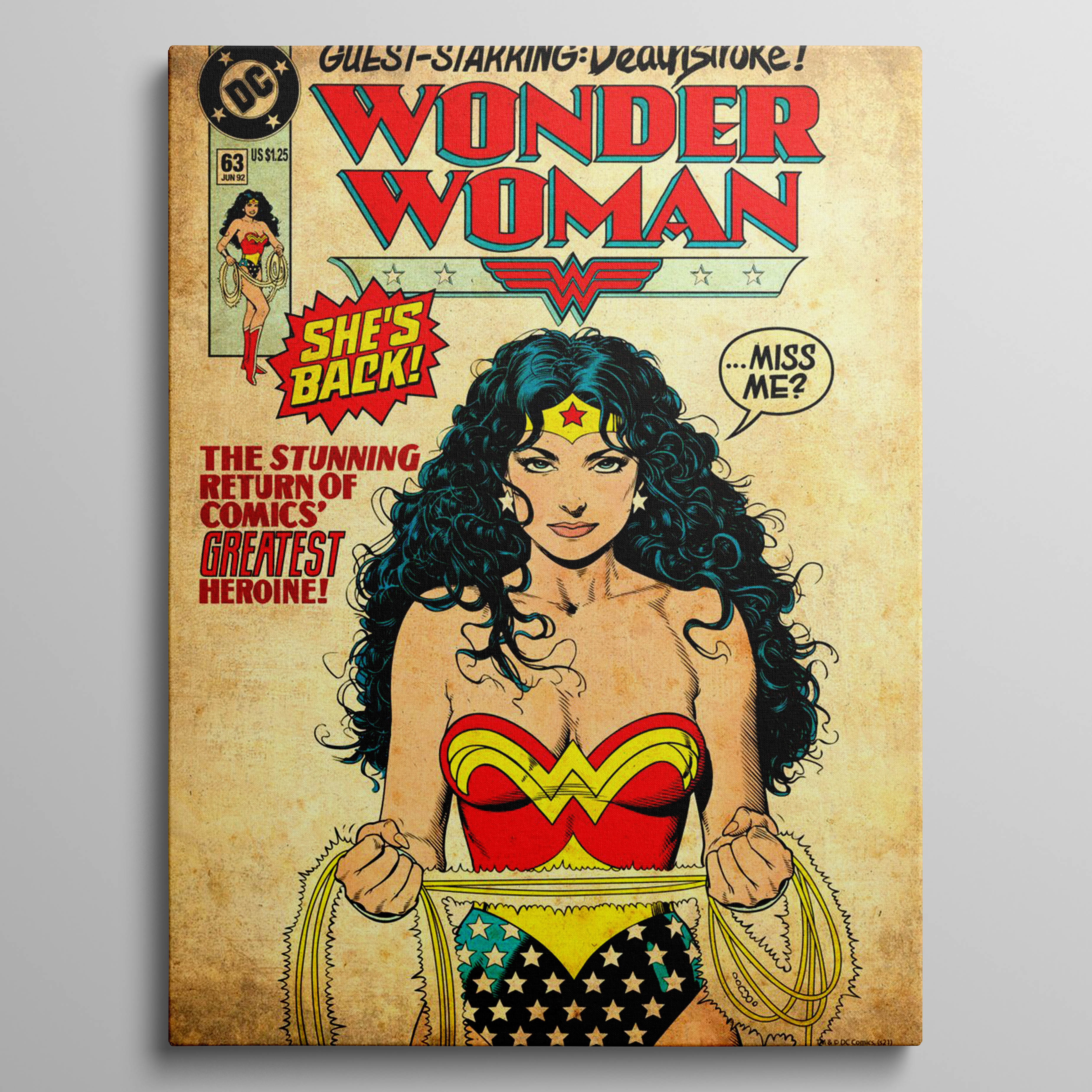 Wonder Woman holding golden lasso
