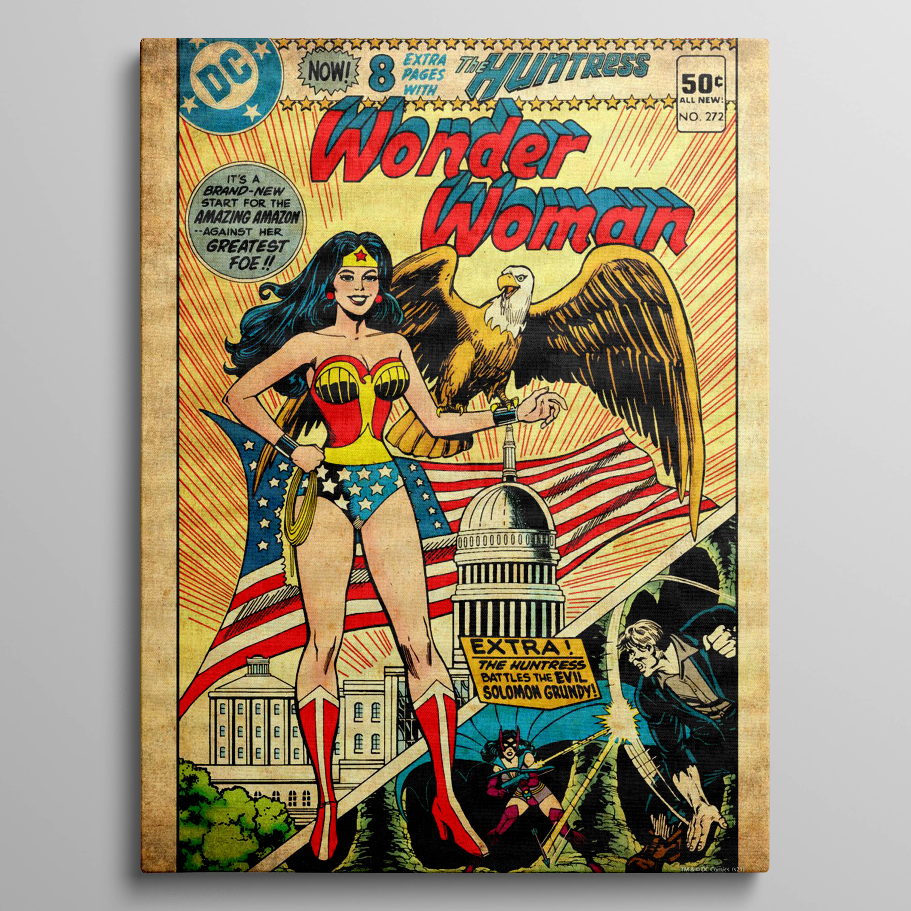Wonder Woman with bald eagle