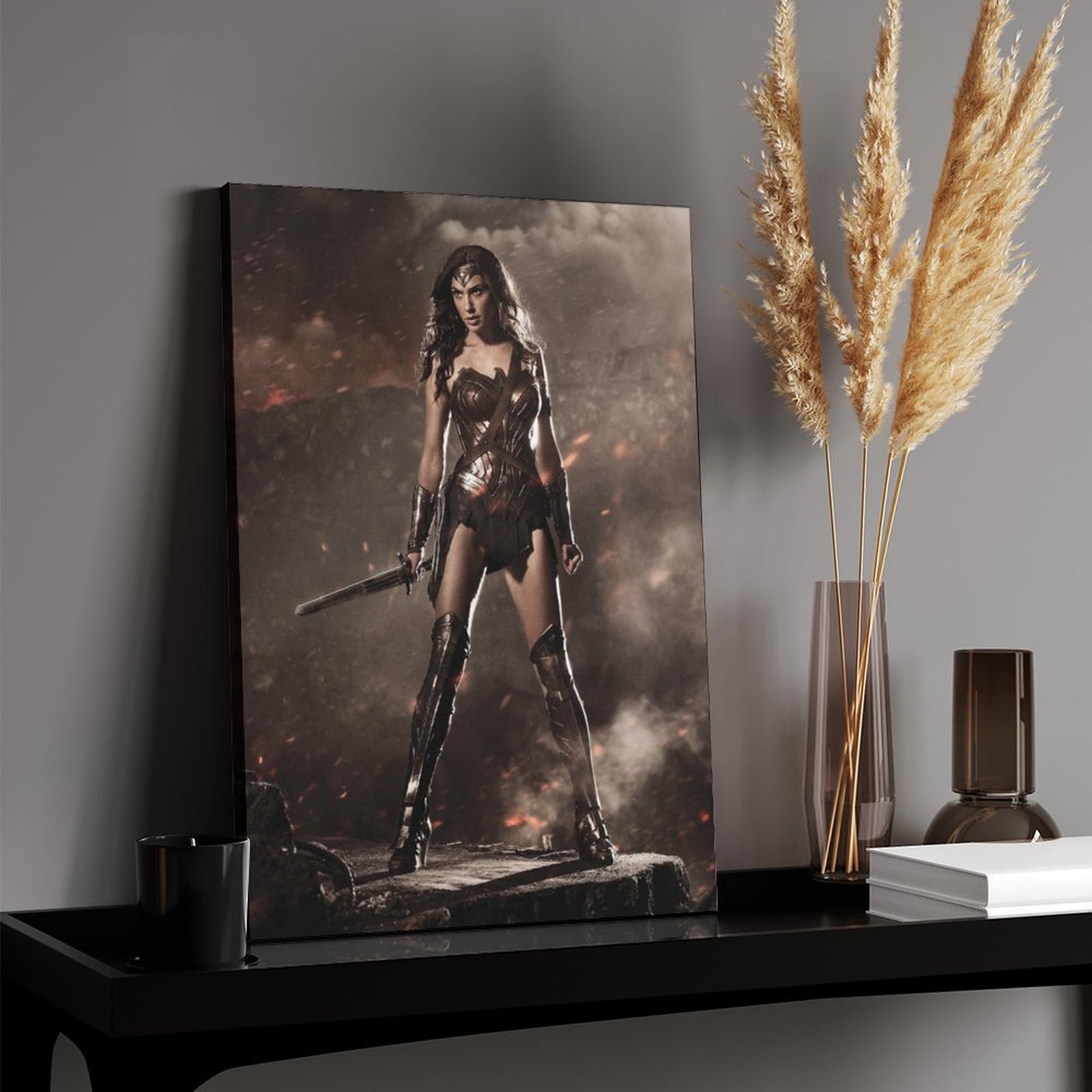 Wonder Woman holding sword