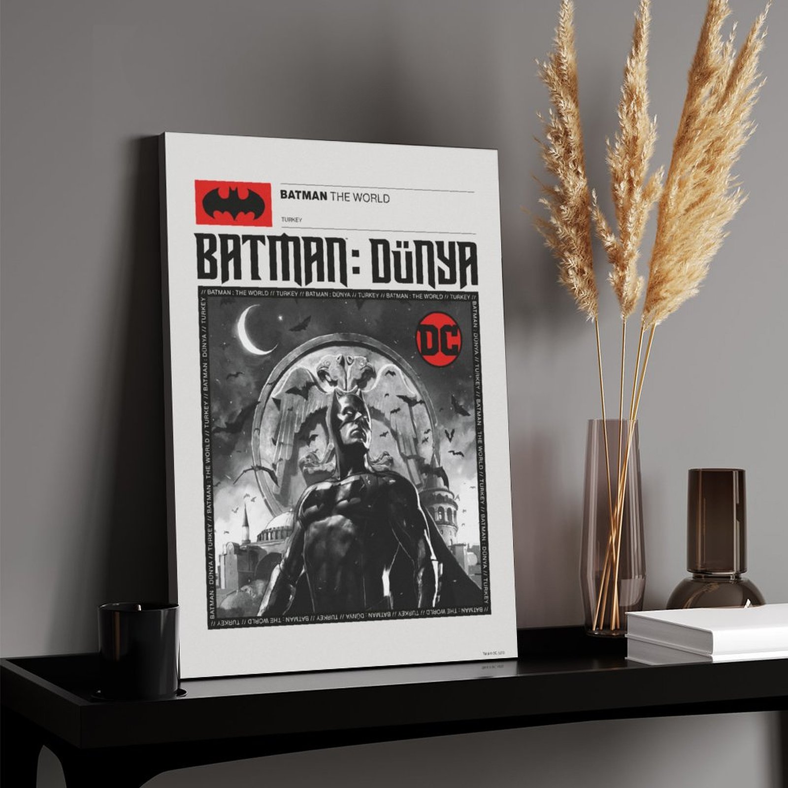 Batman The World BW Turkey