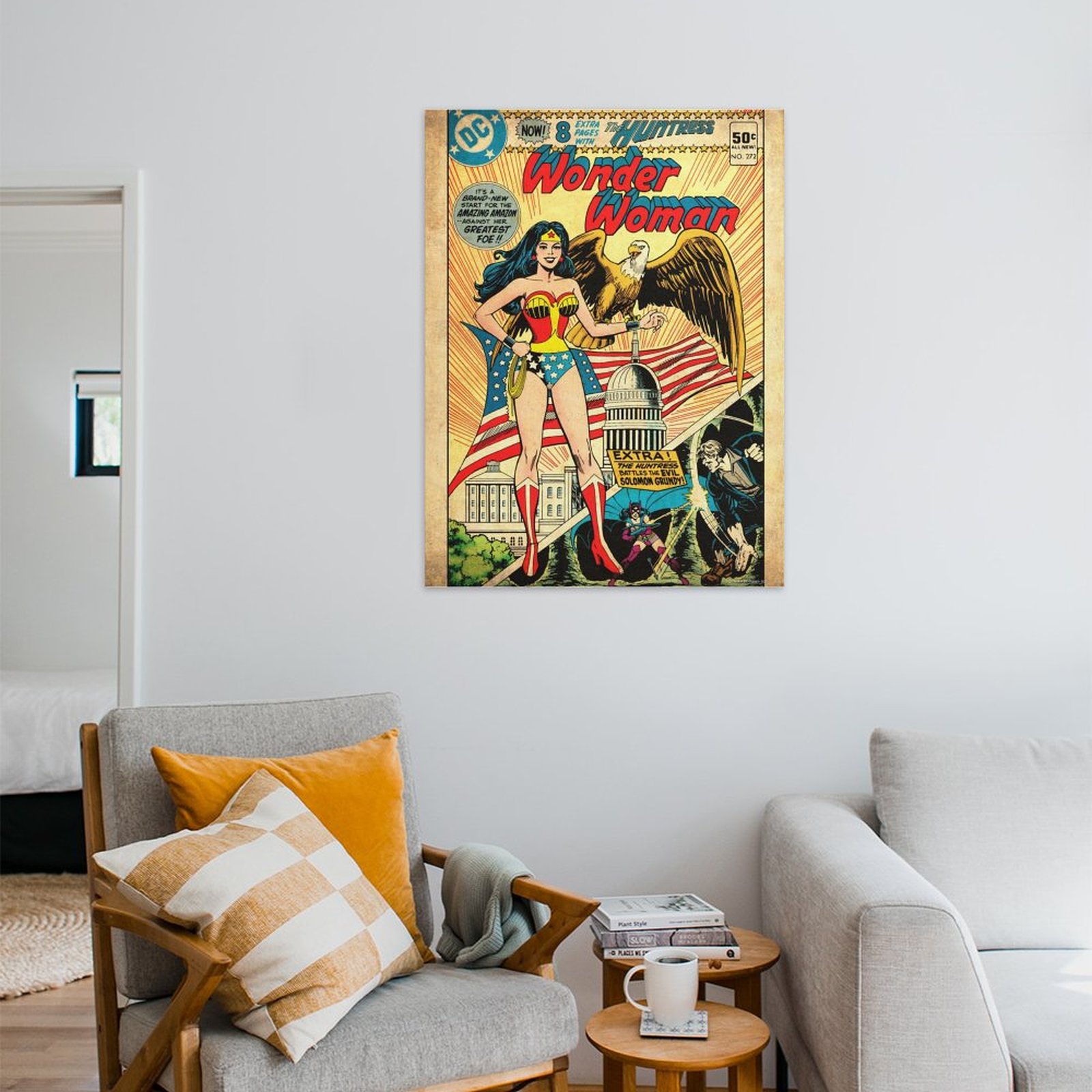 Wonder Woman with bald eagle