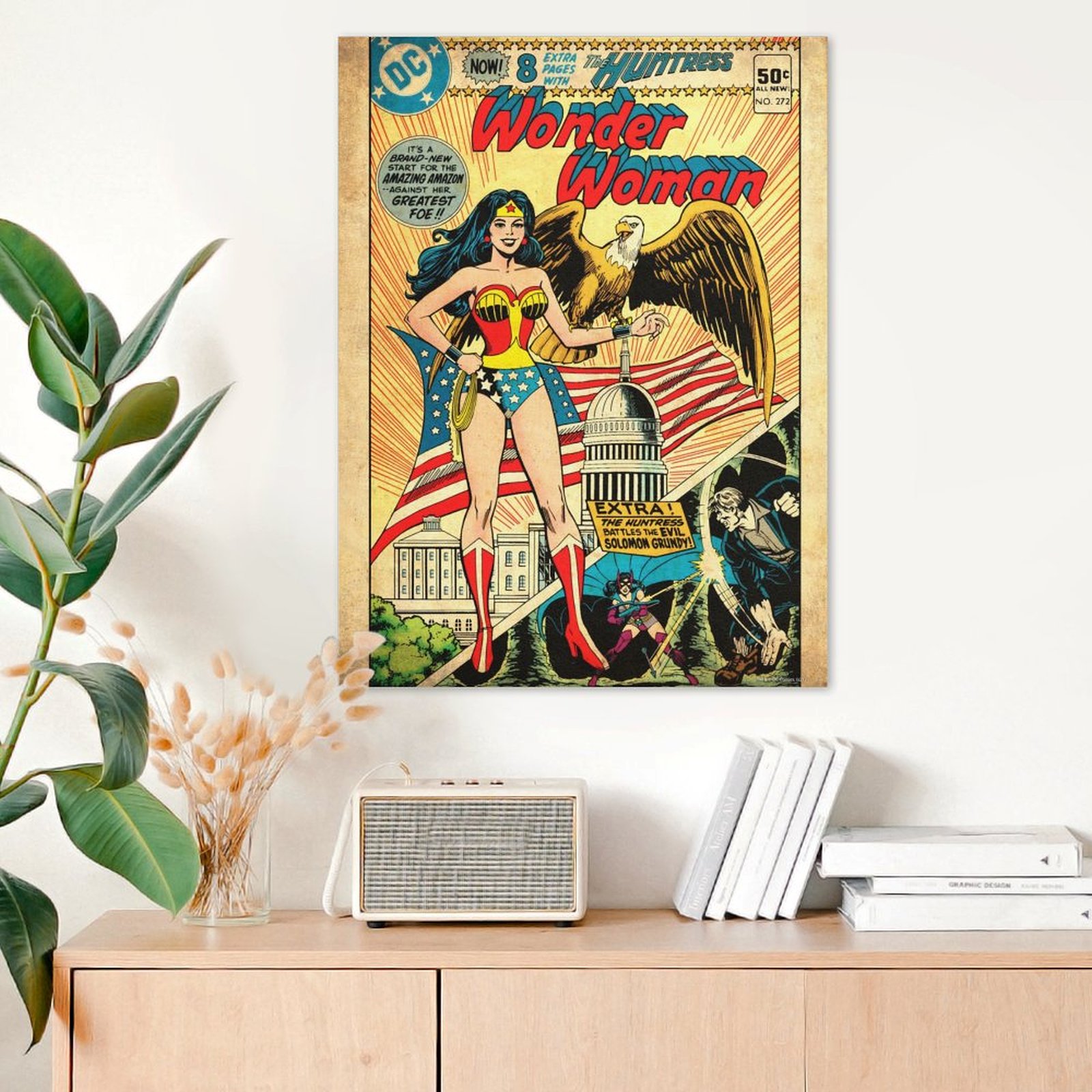 Wonder Woman with bald eagle