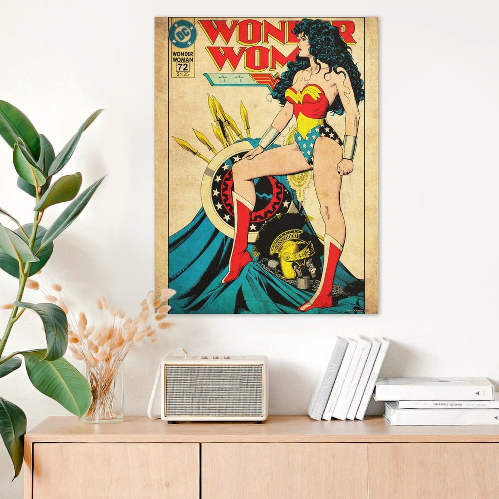 Wonder Woman and centurion helmet