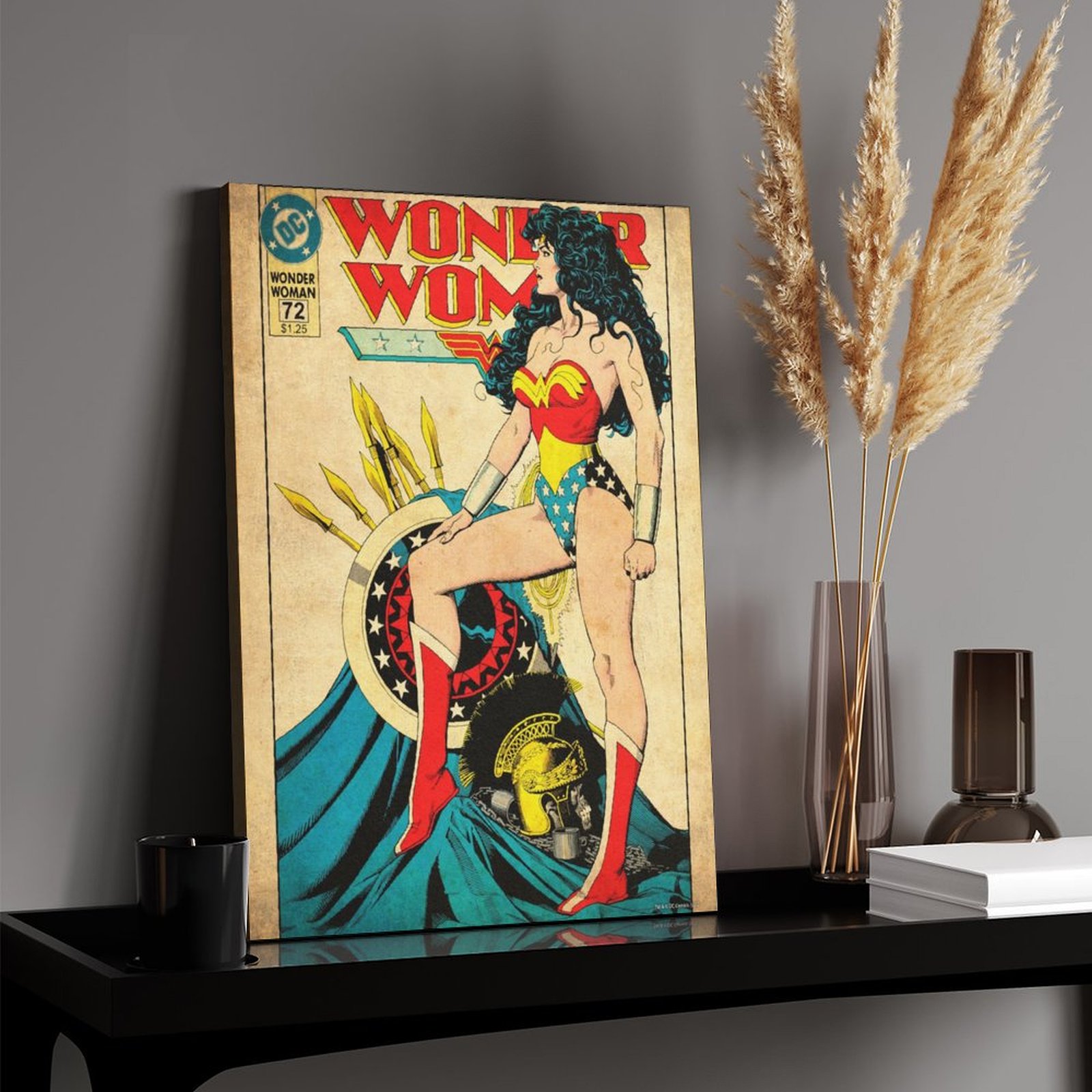 Wonder Woman and centurion helmet