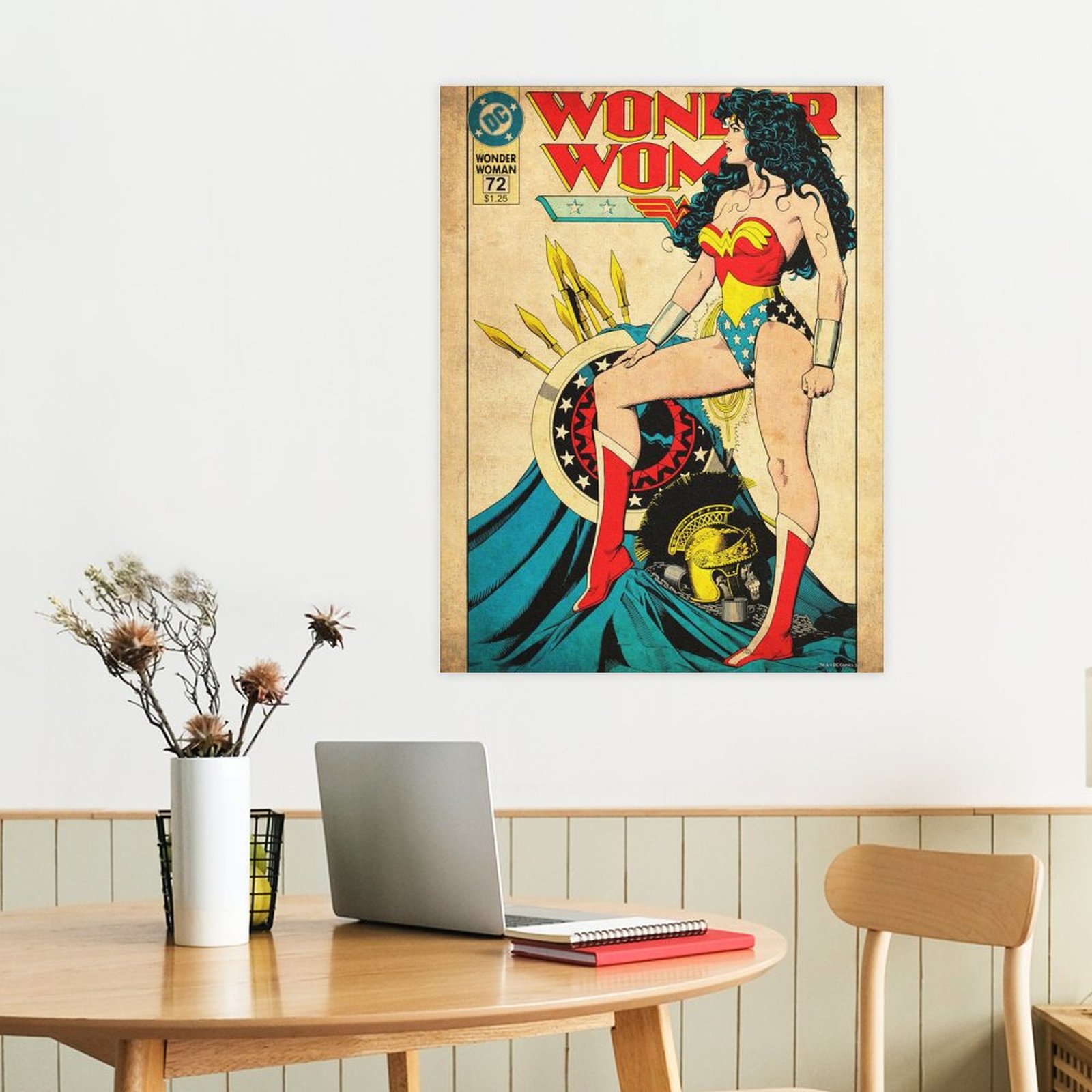 Wonder Woman and centurion helmet