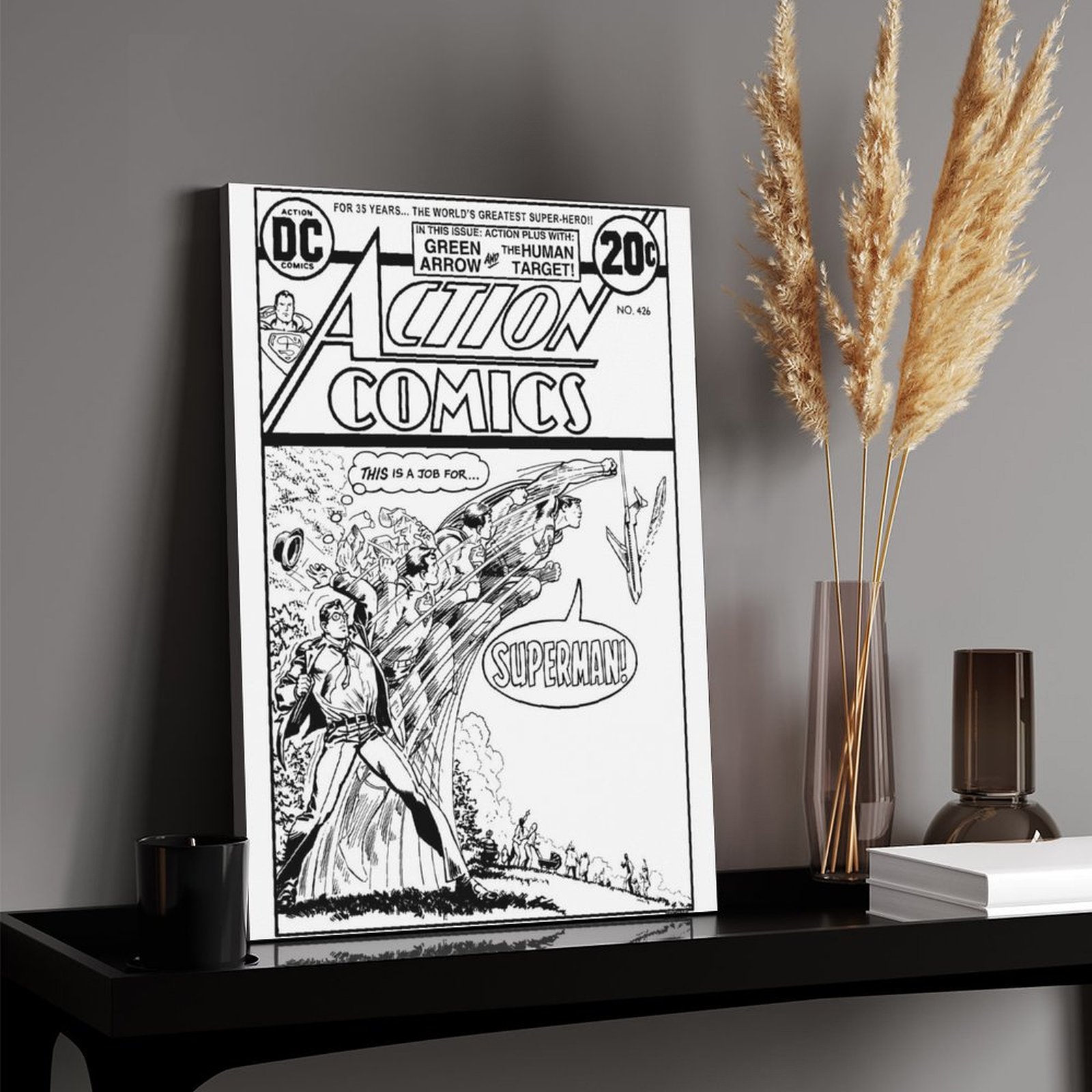 Superman Team Up Black and White