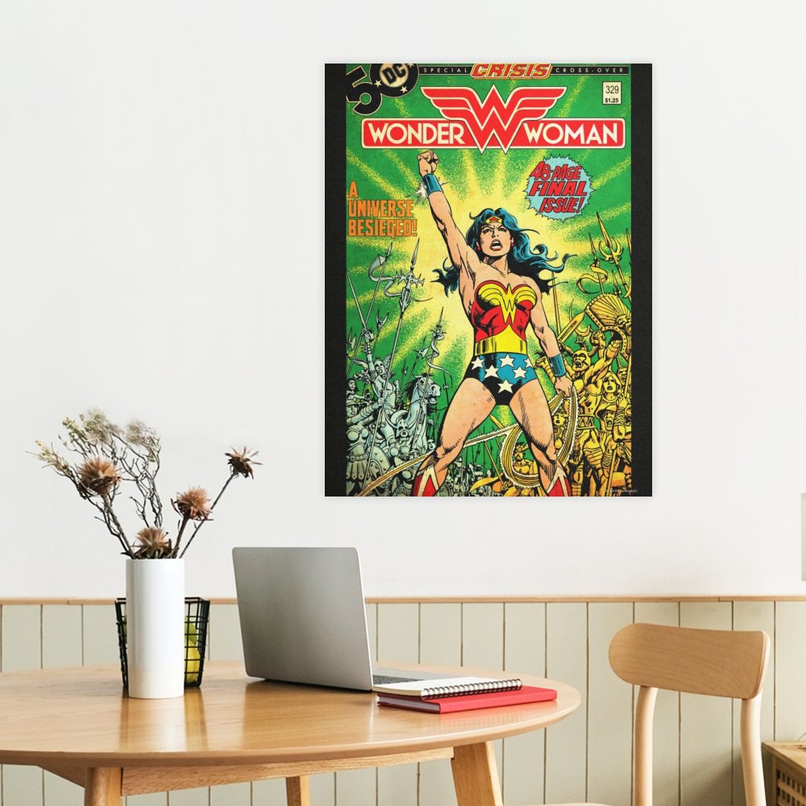 Wonder Woman leading an army