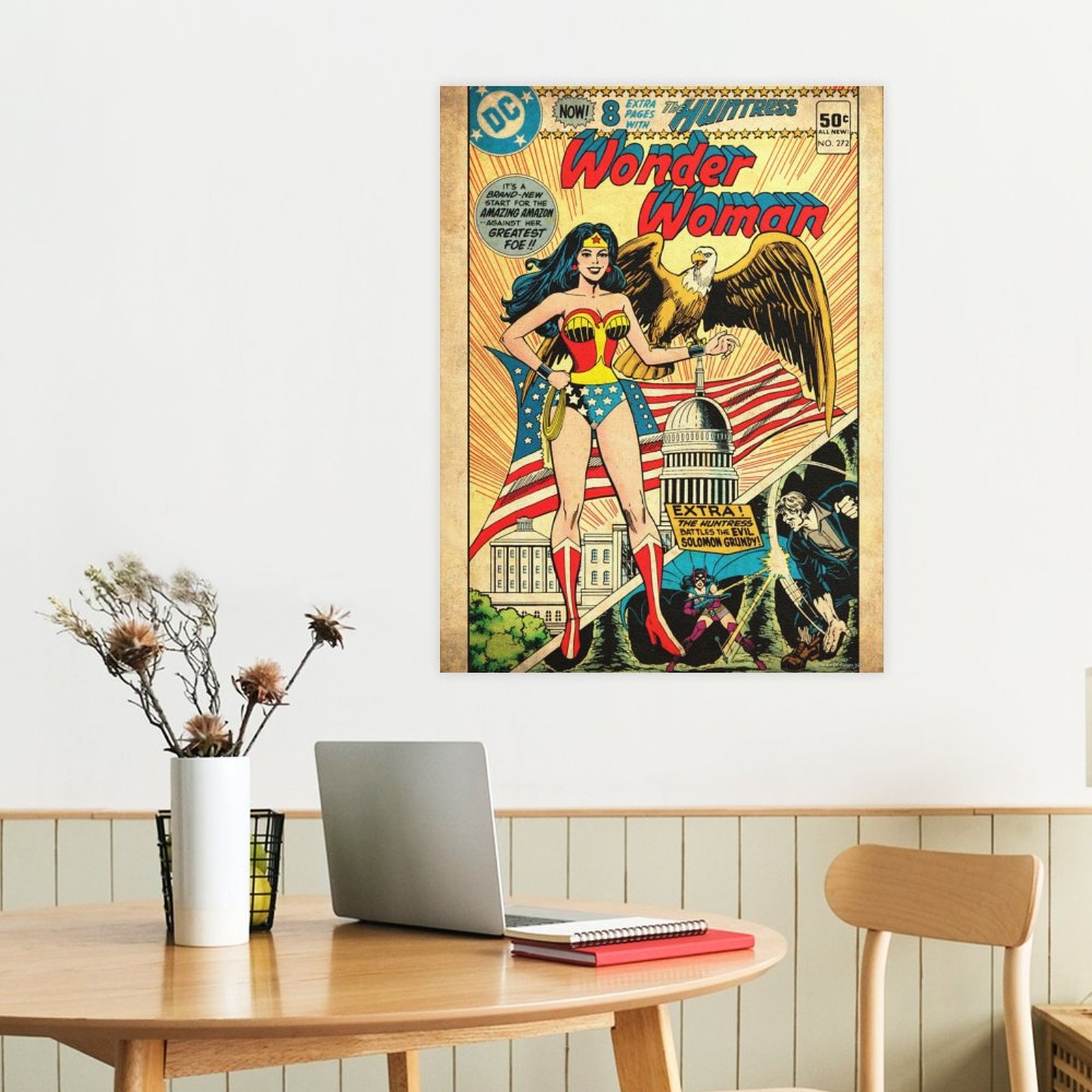 Wonder Woman with bald eagle