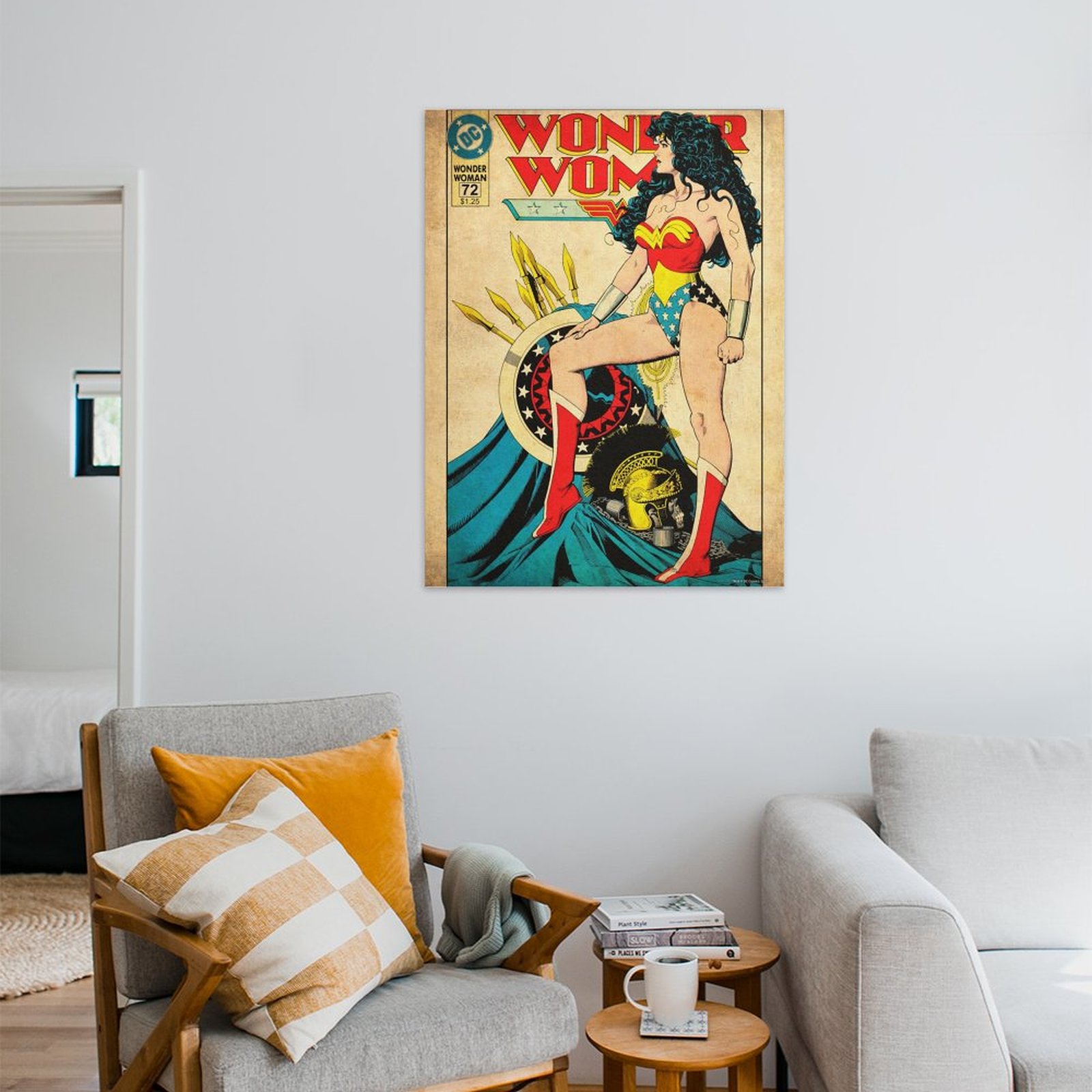 Wonder Woman and centurion helmet