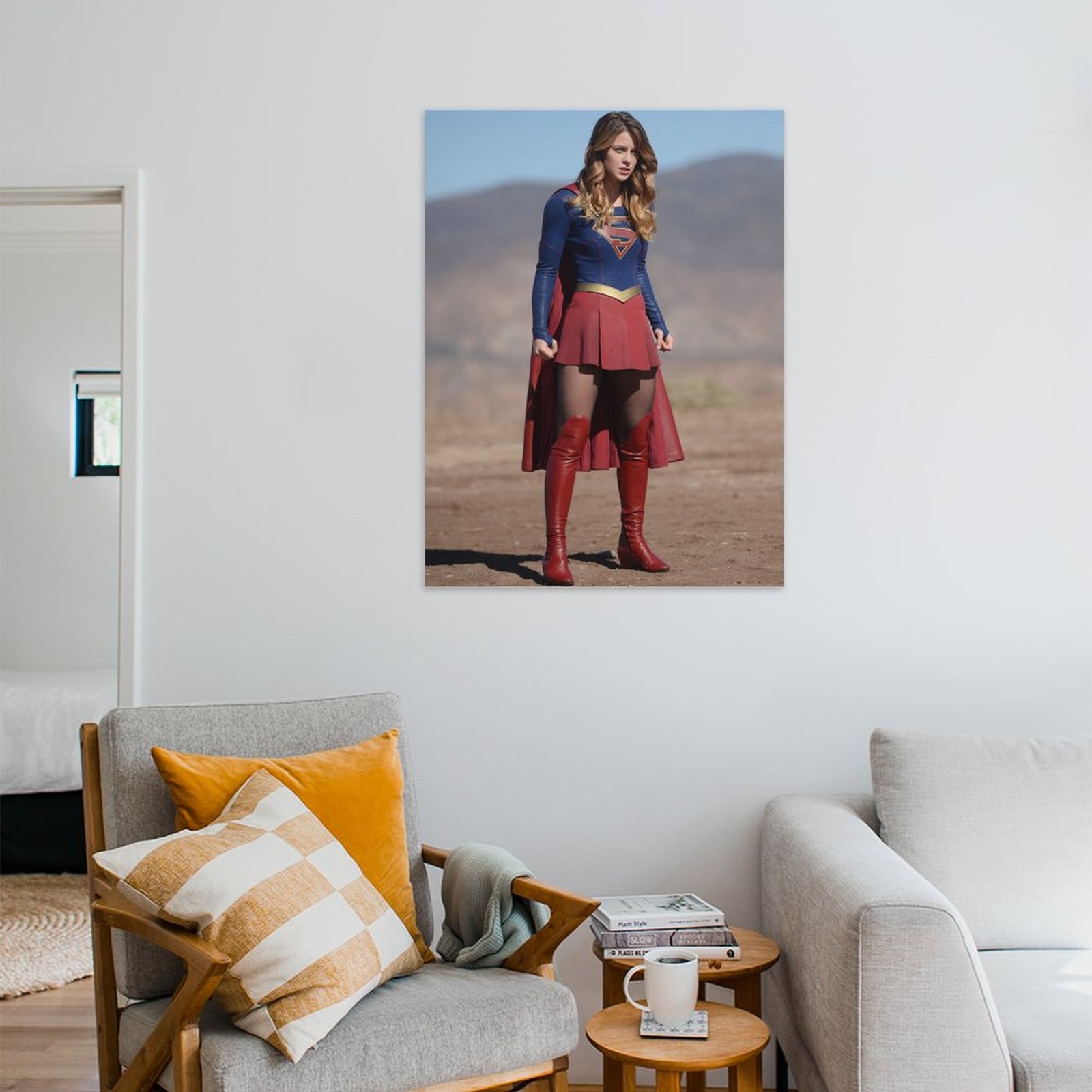 Supergirl on the desert