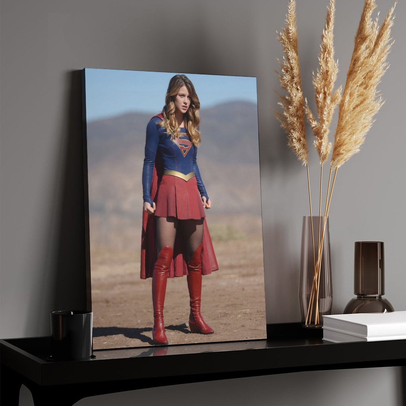 Supergirl on the desert