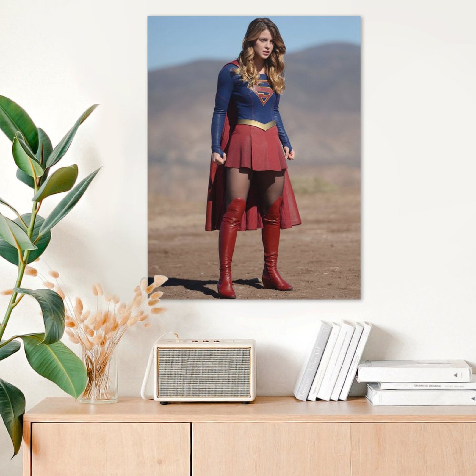 Supergirl on the desert