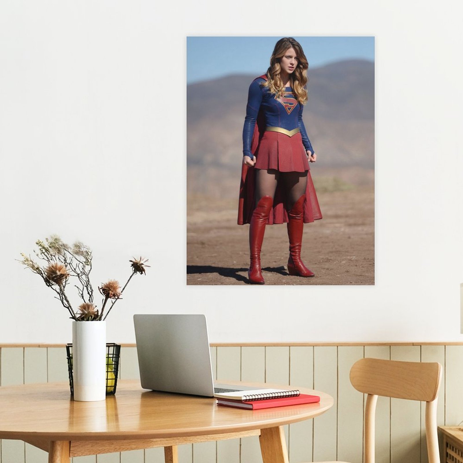 Supergirl on the desert