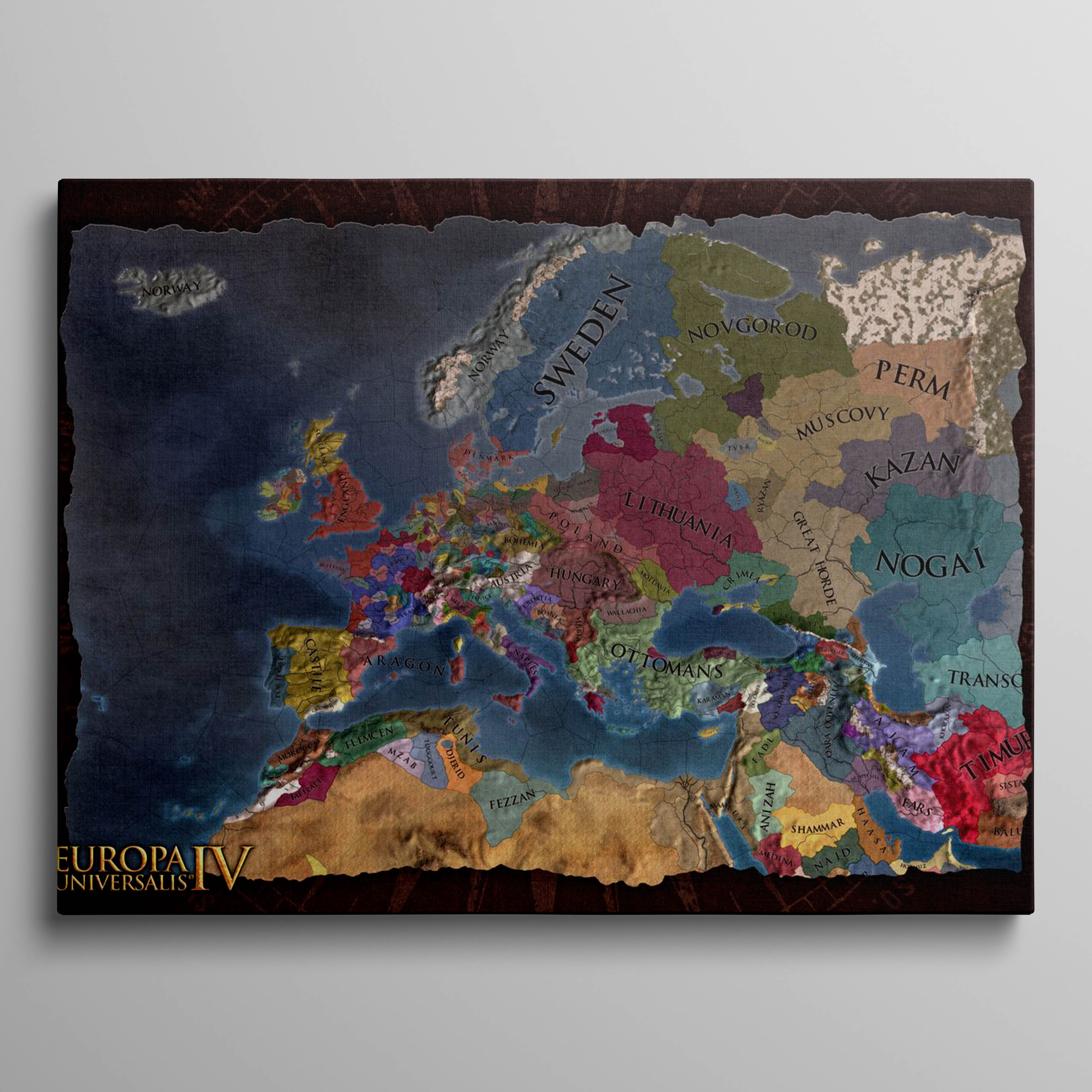 Europe Brown Map