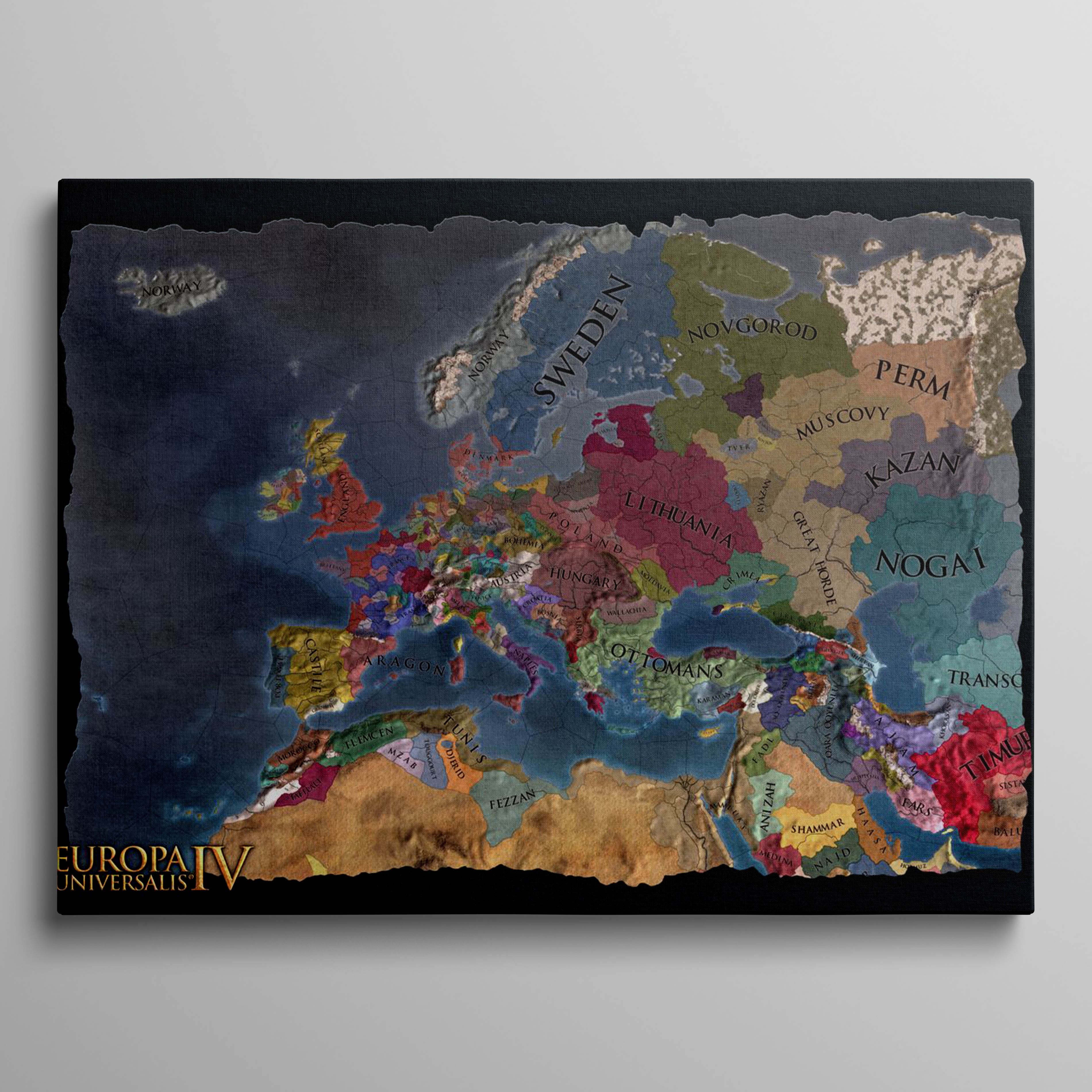 Europe Blue Map