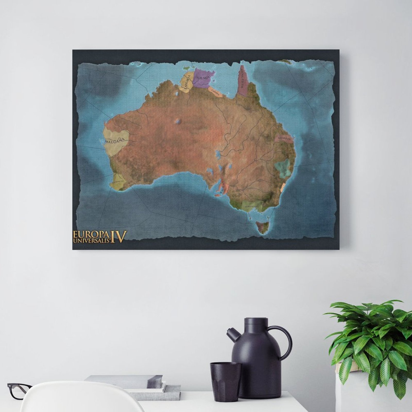 Australia Blue Map