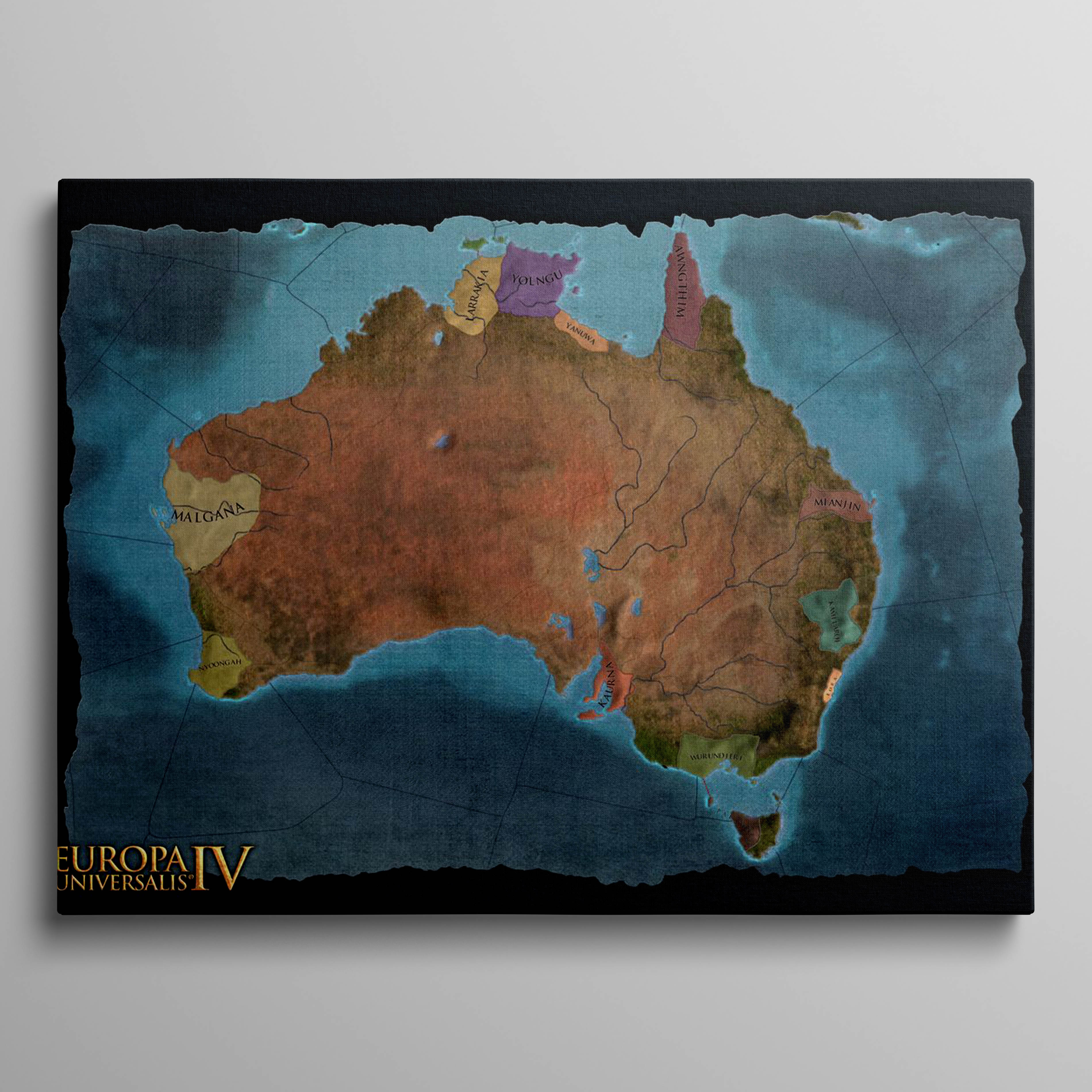 Australia Blue Map