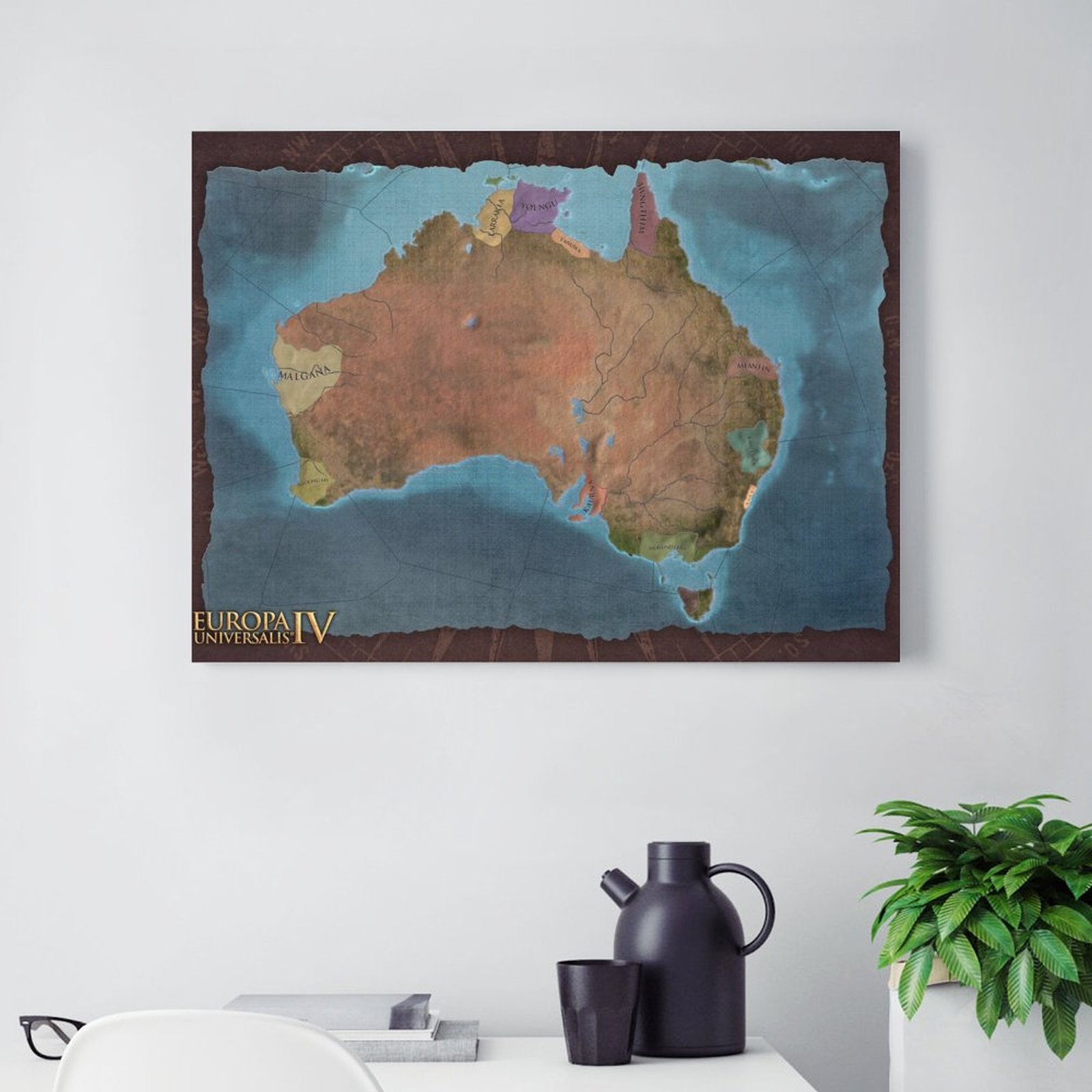 Australia Brown Map
