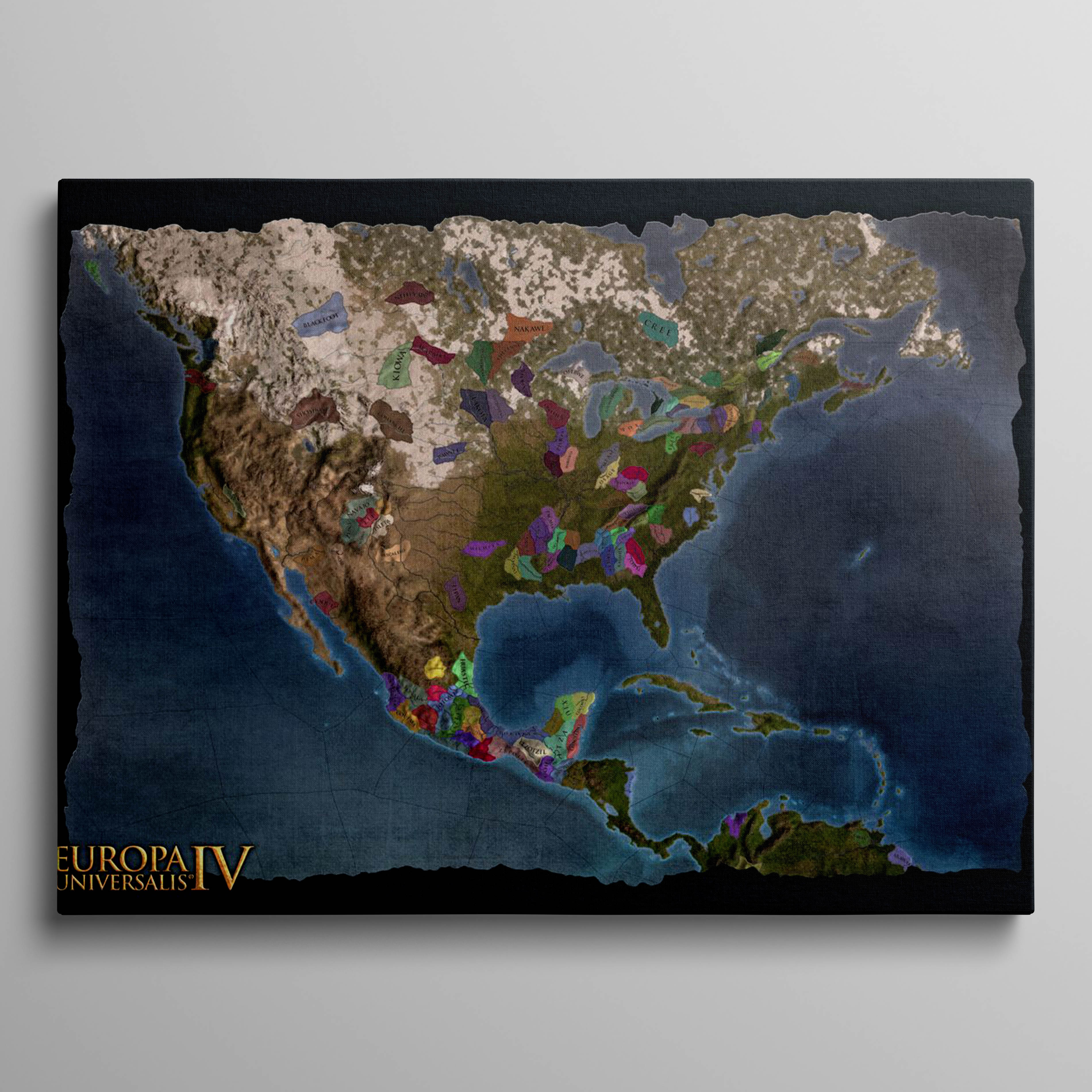 North America Blue Map