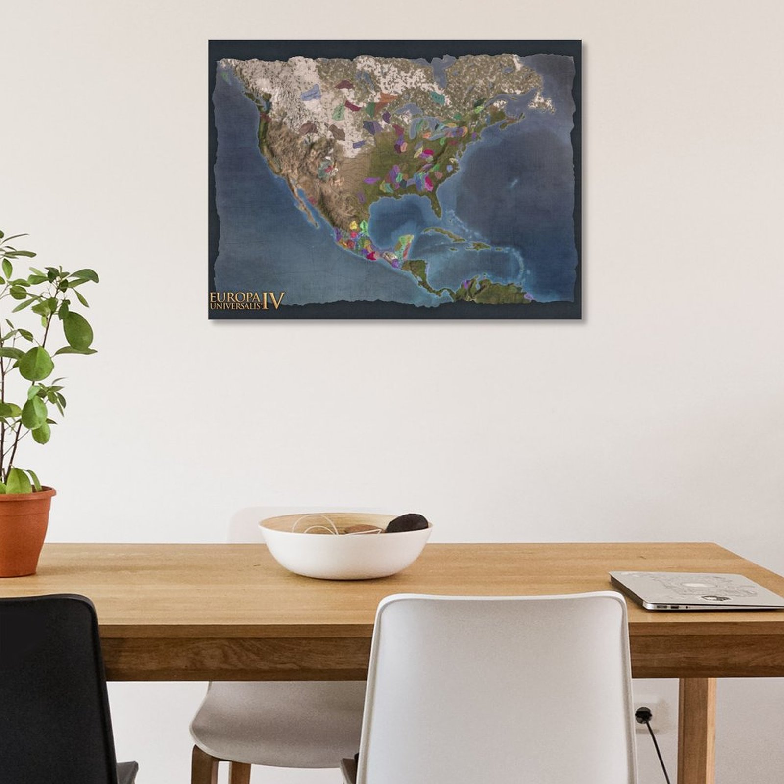 North America Blue Map