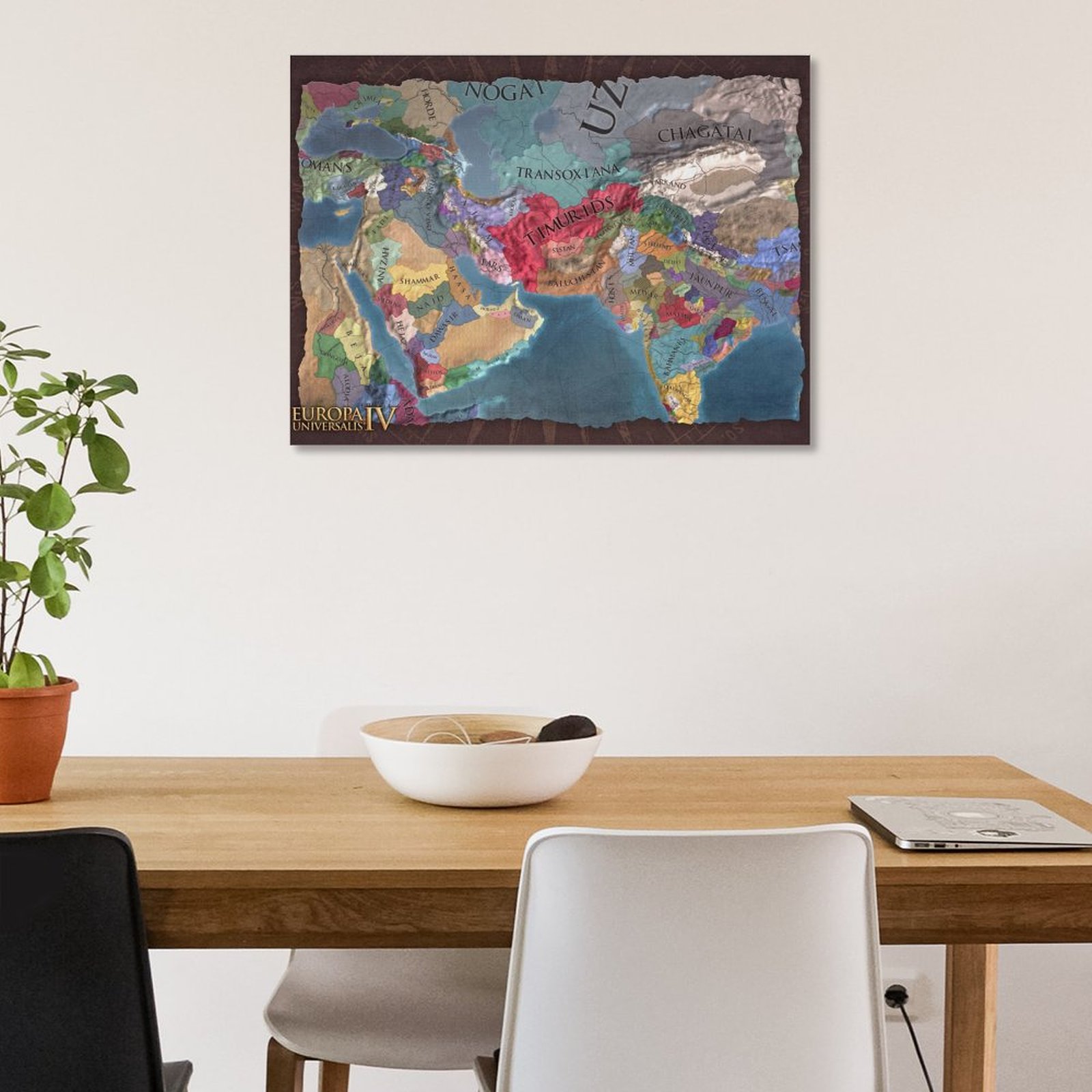 Middle East Brown Map