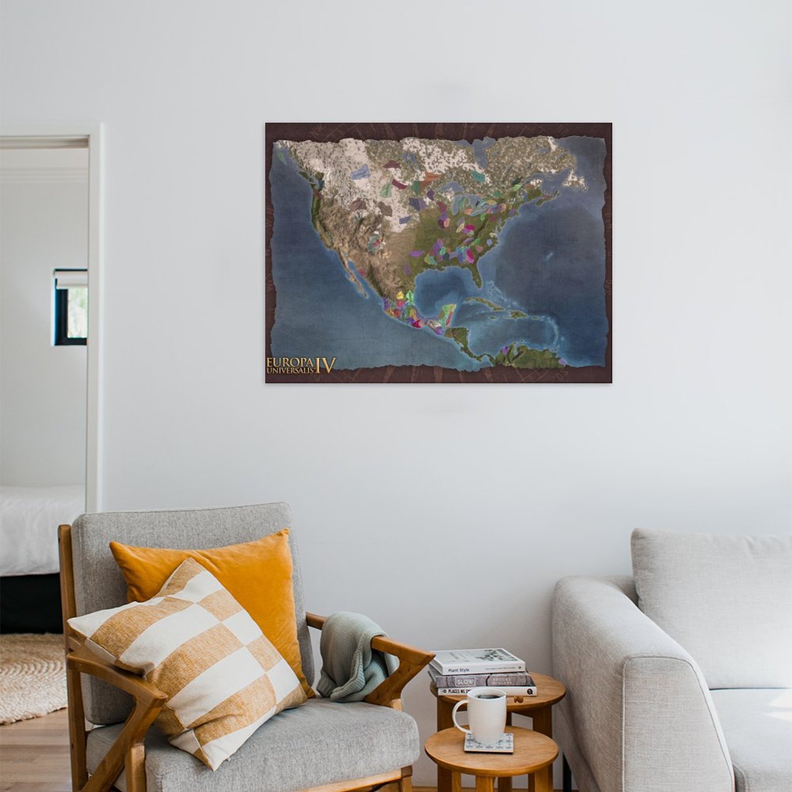 North America Brown Map